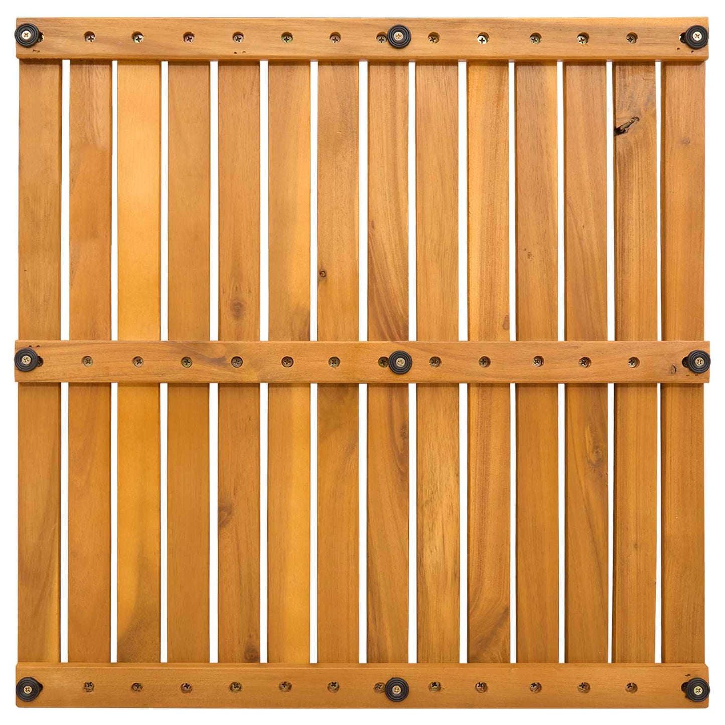 Bath Mat Plain Brown 50 x 50 cm Solid Acacia Wood