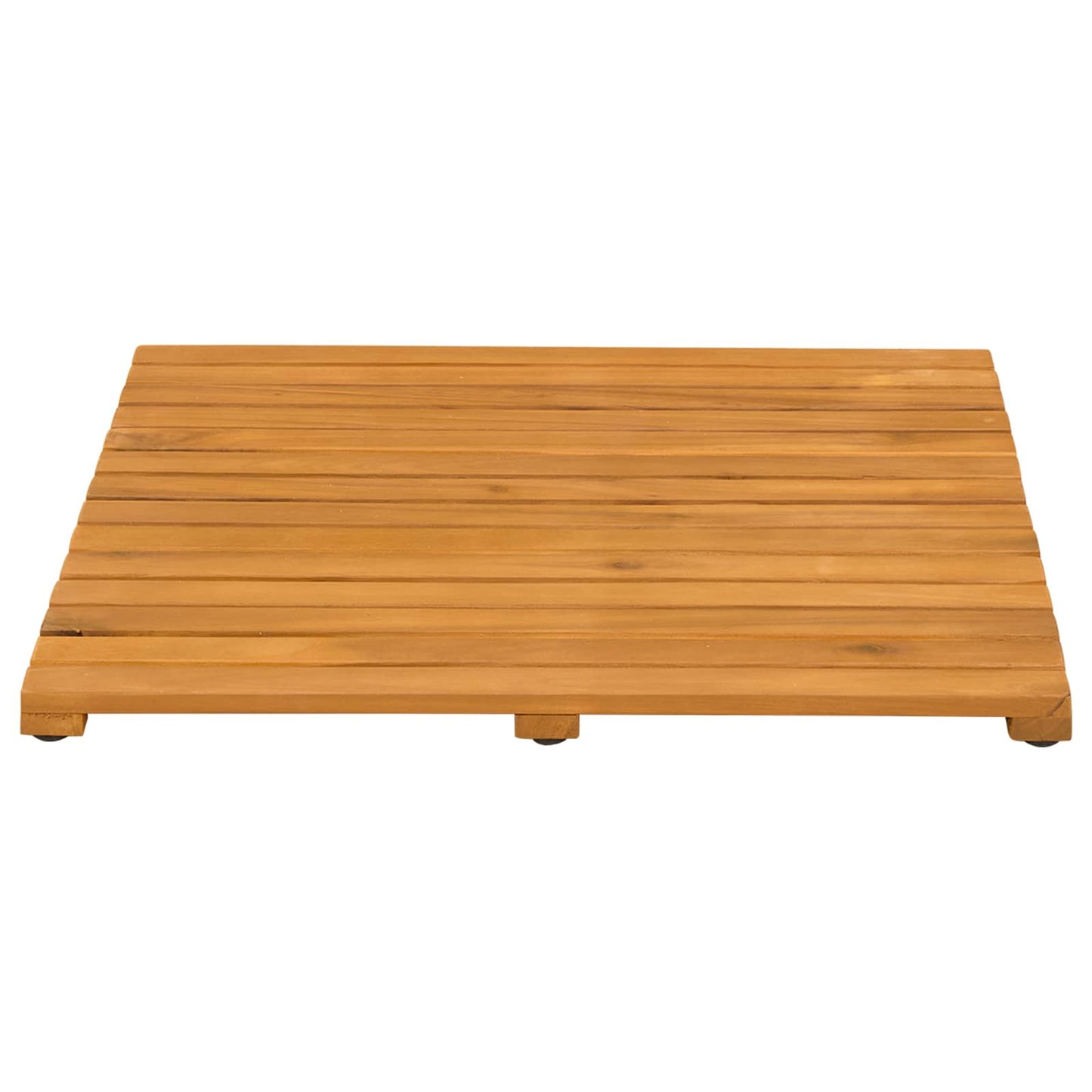 Bath Mat Plain Brown 50 x 50 cm Solid Acacia Wood