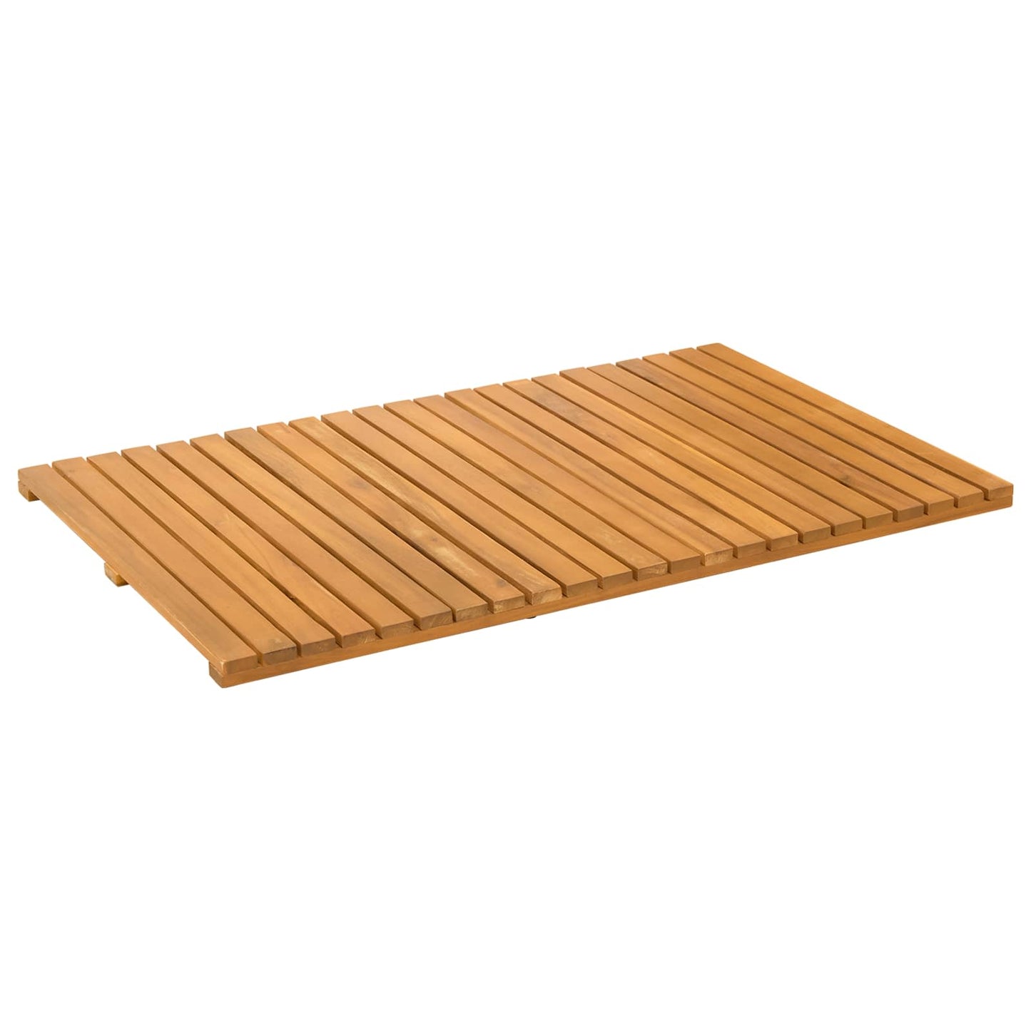 Bath Mat Plain Brown 80 x 50 cm Wood