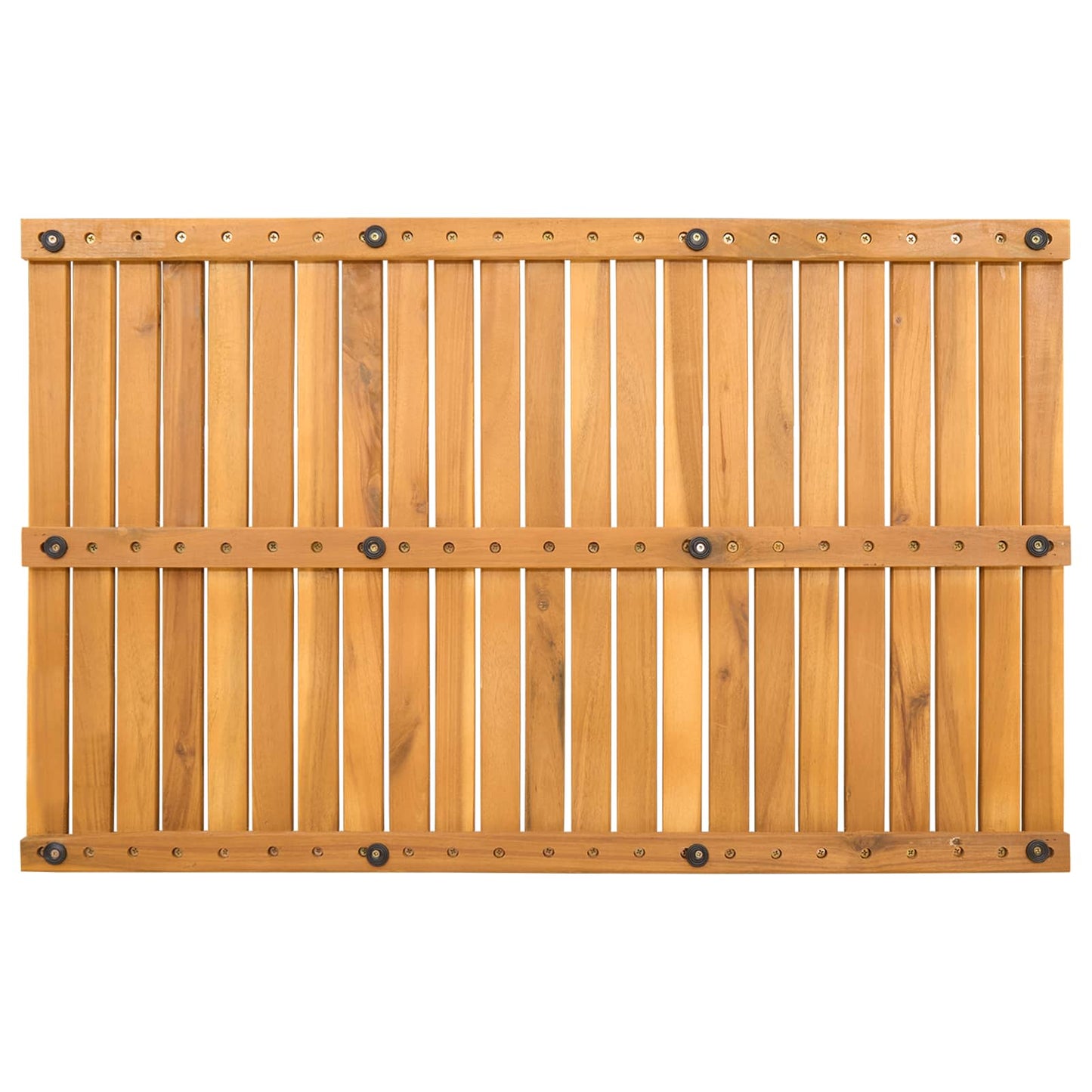 Bath Mat Plain Brown 80 x 50 cm Solid Acacia Wood