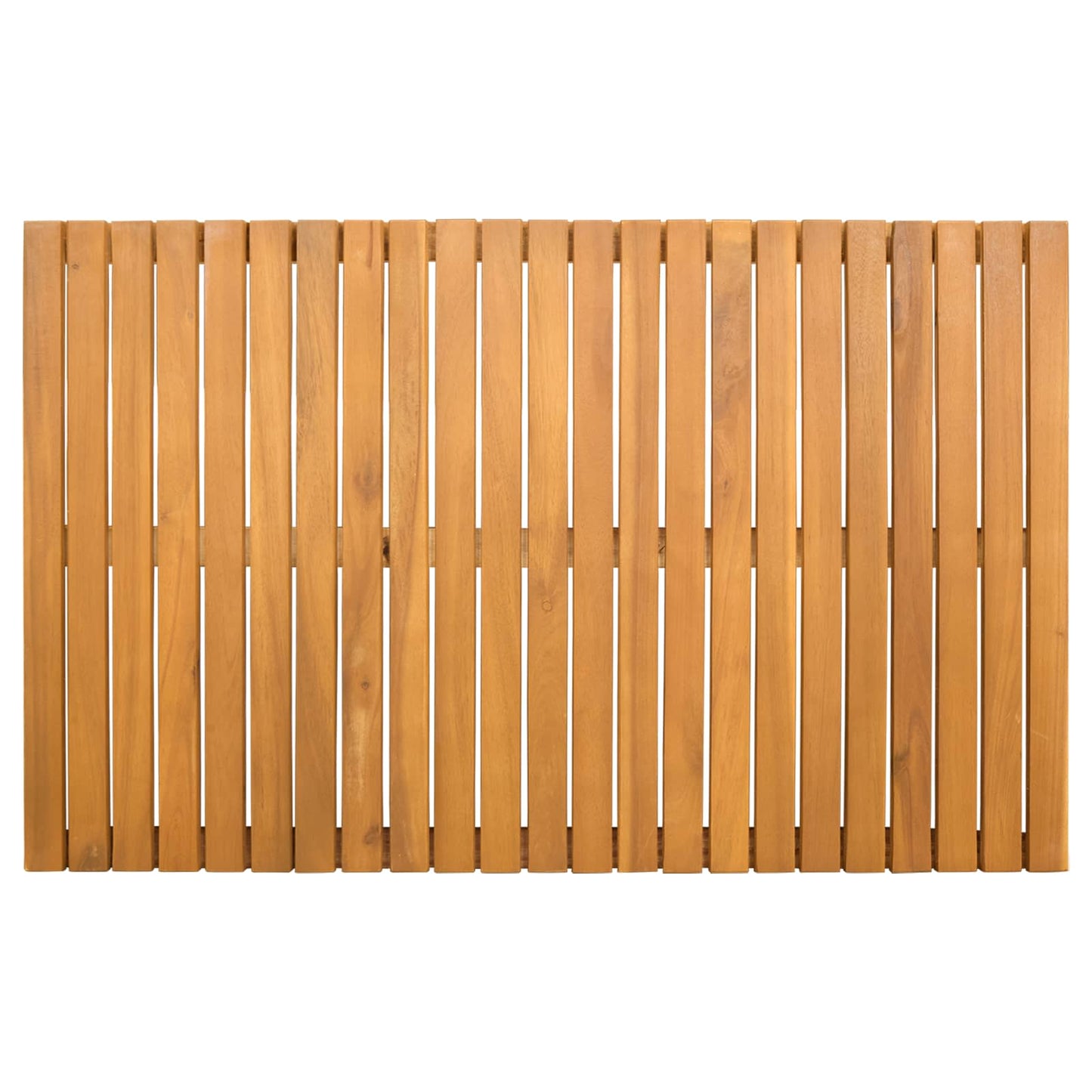 Bath Mat Plain Brown 80 x 50 cm Solid Acacia Wood
