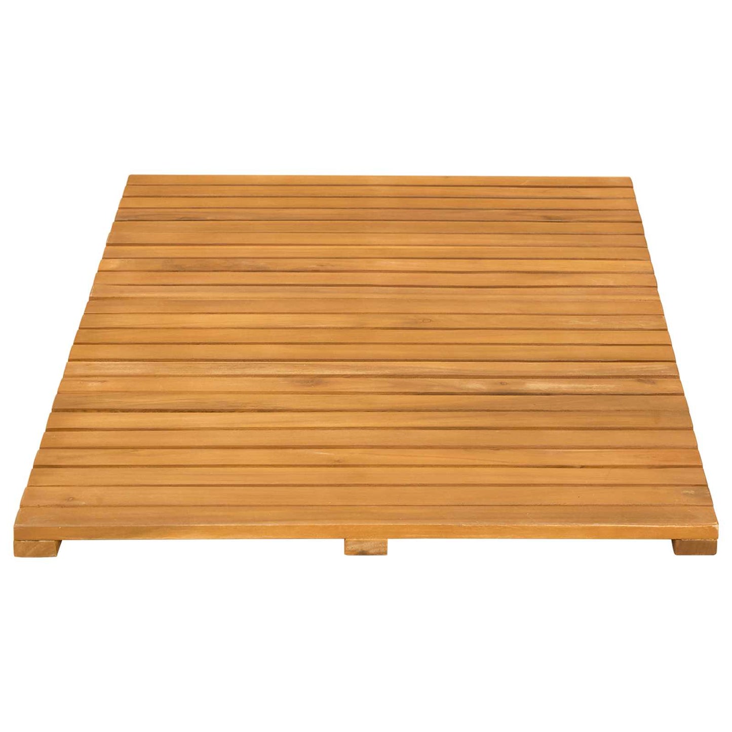 Bath Mat Plain Brown 80 x 50 cm Solid Acacia Wood