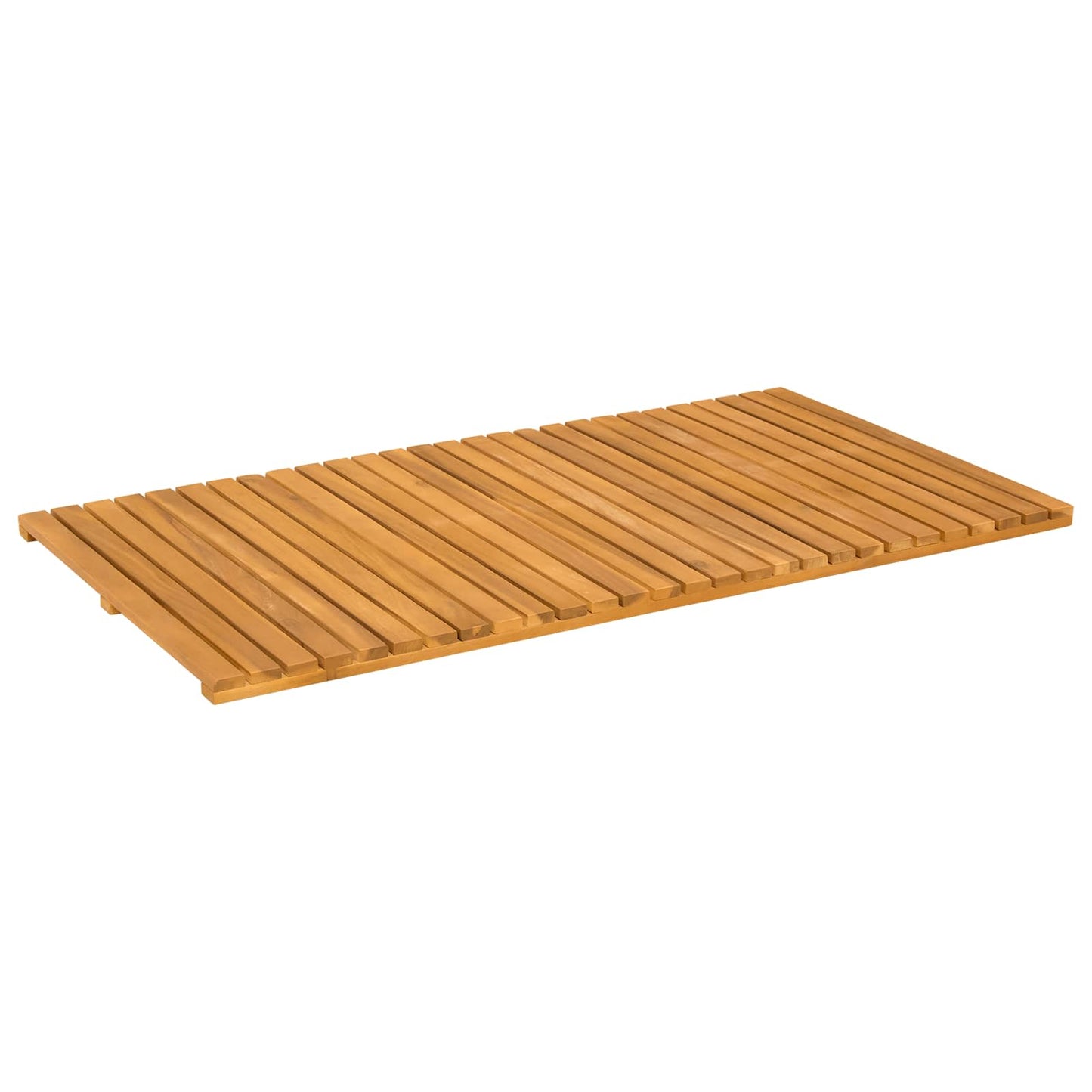 Bath Mat Plain Brown 100 x 55 cm Solid Acacia Wood