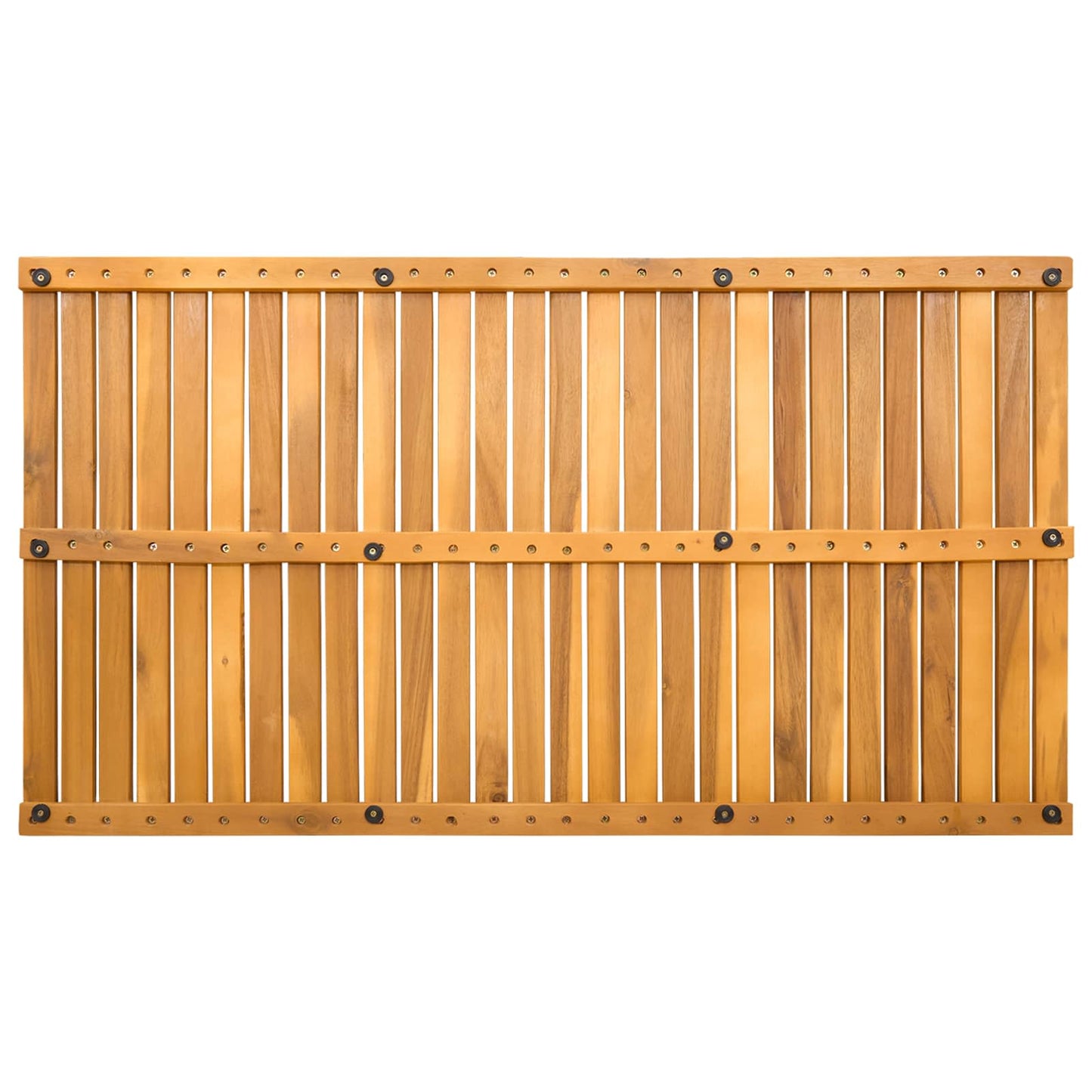 Bath Mat Plain Brown 100 x 55 cm Solid Acacia Wood