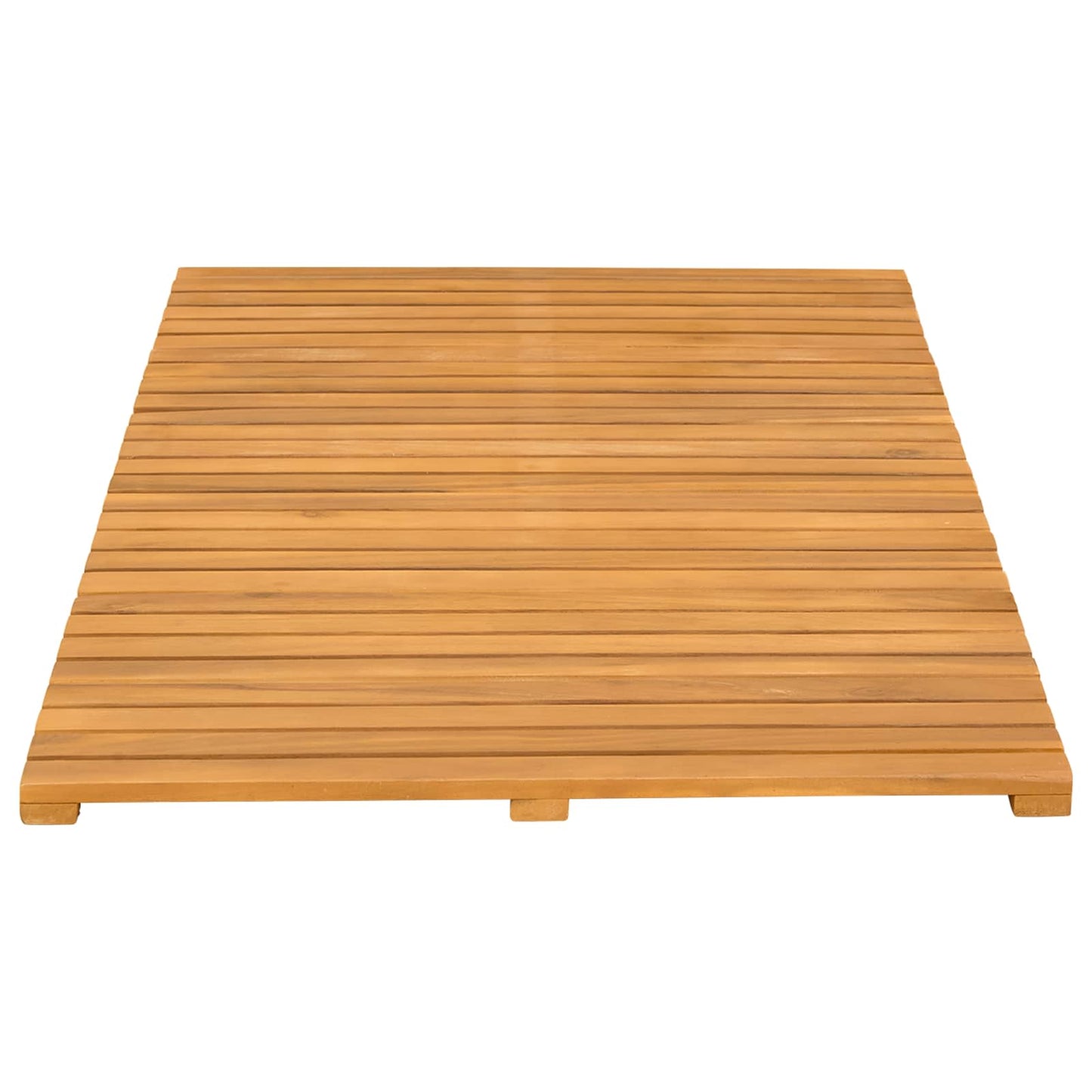 Bath Mat Plain Brown 100 x 55 cm Solid Acacia Wood