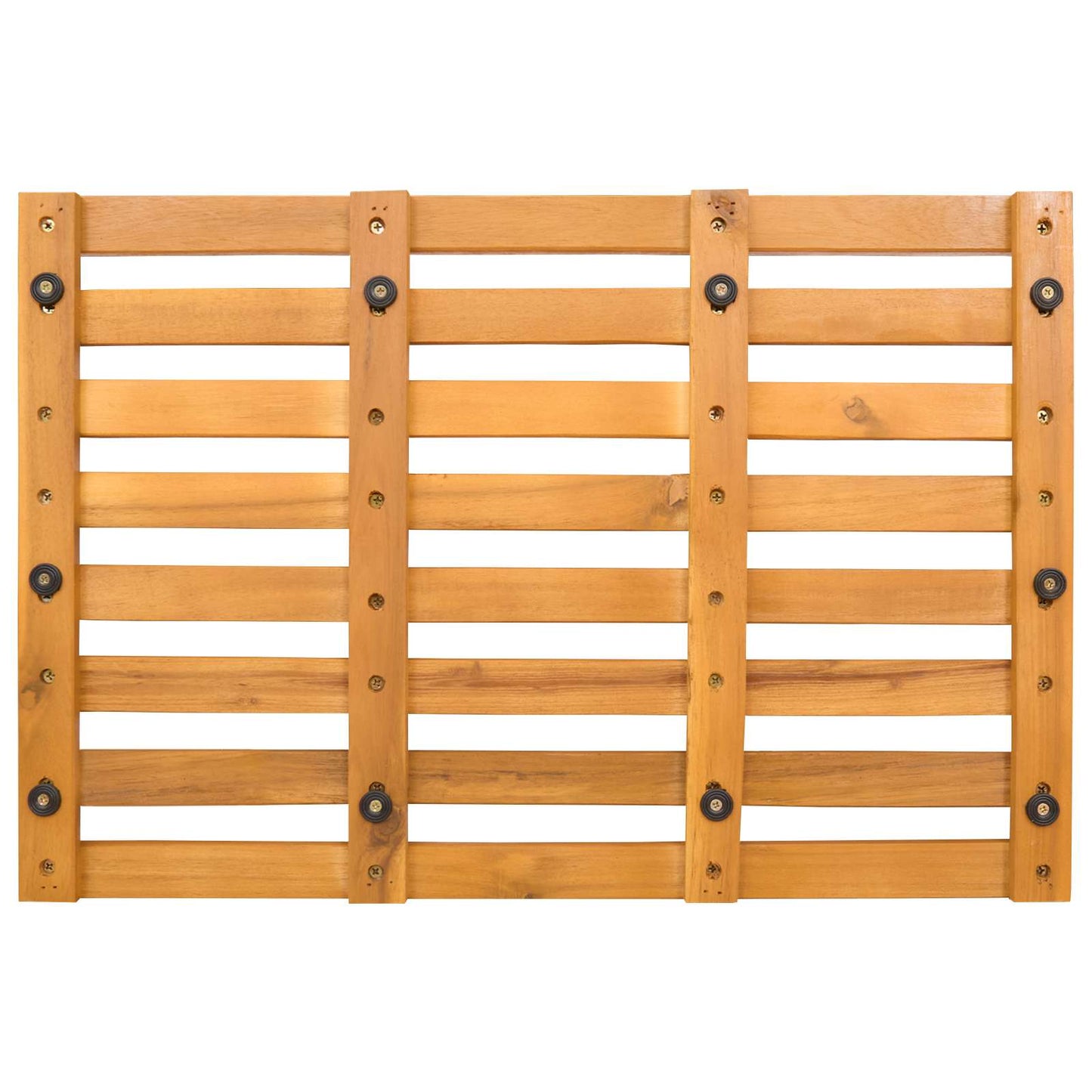 Bath Mat Plain Brown 56 x 37 x 2.5 cm Solid Acacia Wood
