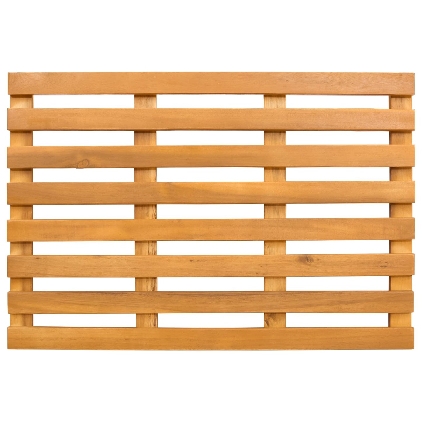 Bath Mat Plain Brown 56 x 37 x 2.5 cm Solid Acacia Wood