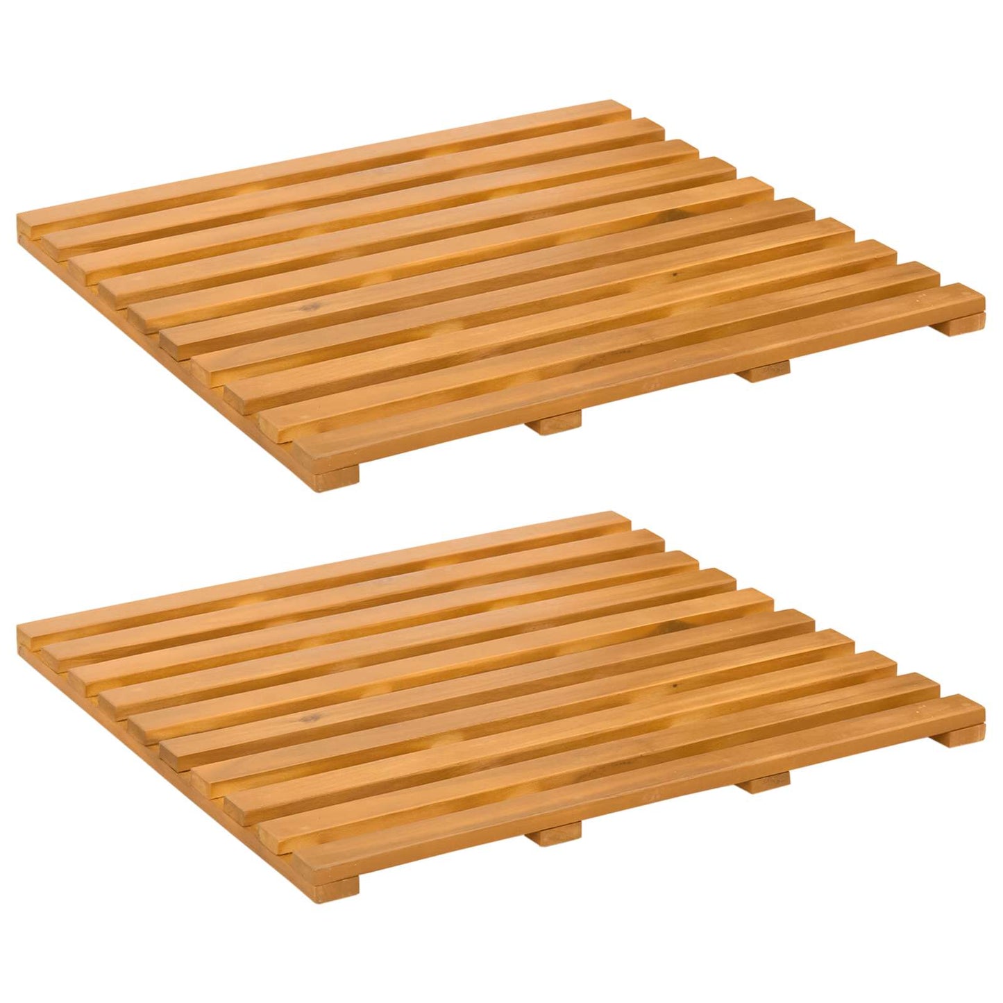 Bath Mat Plain Brown 50 x 48 x 2.5 cm Wood