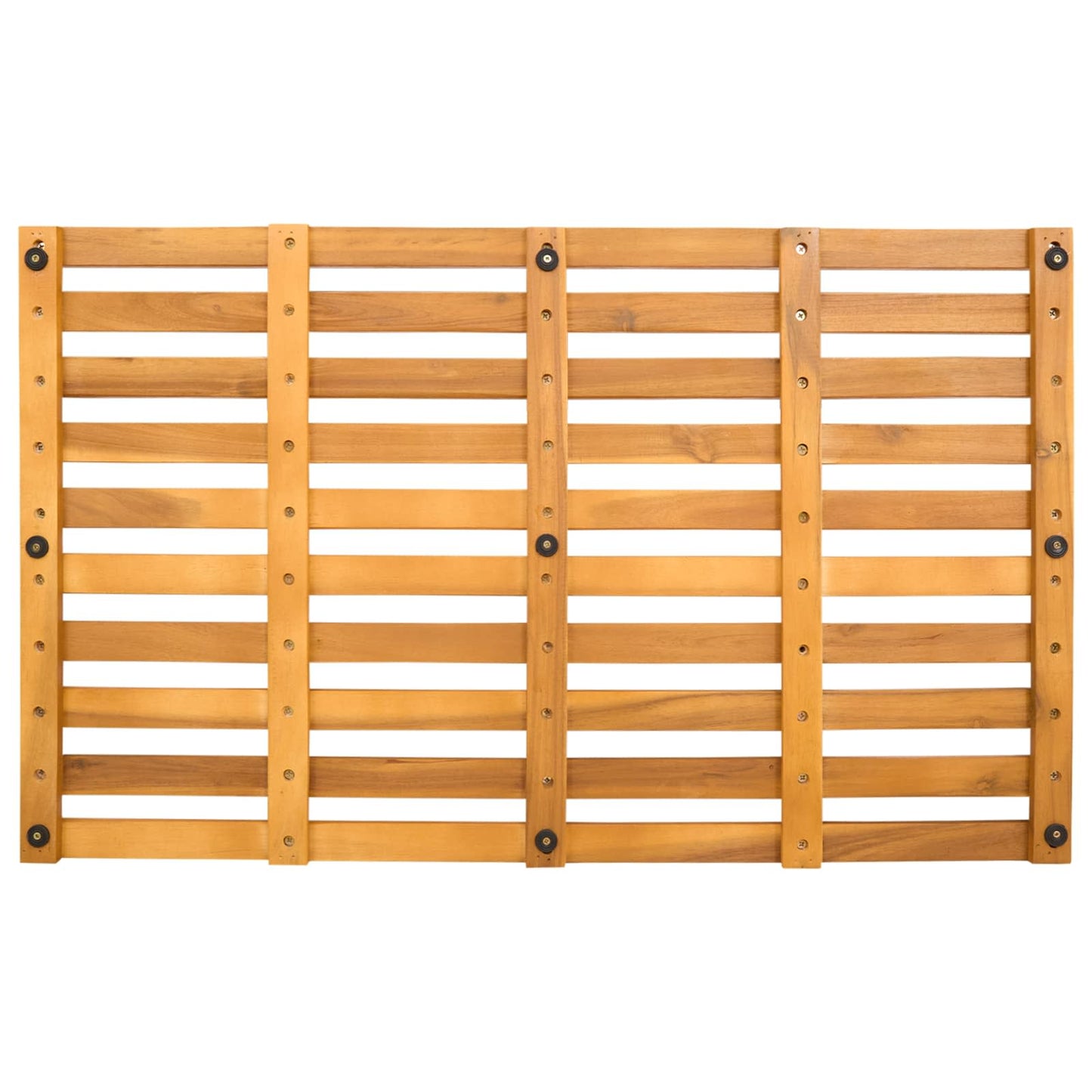 Bath Mat Plain Brown 80 x 48 x 2.5 cm Solid Acacia Wood