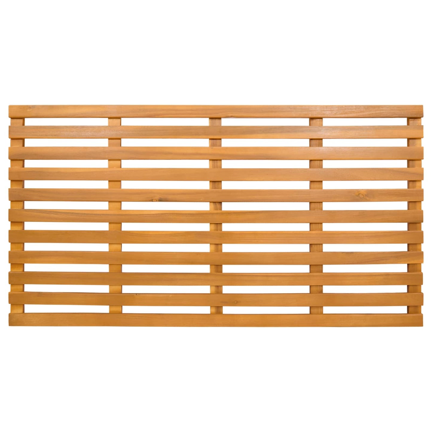 Bath Mat Plain Brown 100 x 53 x 2.5 cm Solid Acacia Wood
