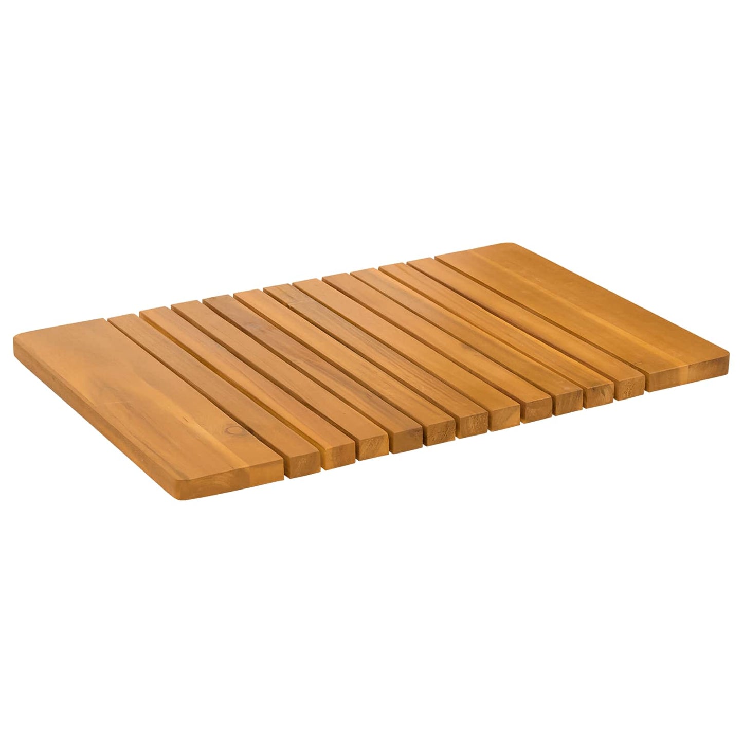 Bath Mat Plain Brown 59 x 40 cm Solid Acacia Wood