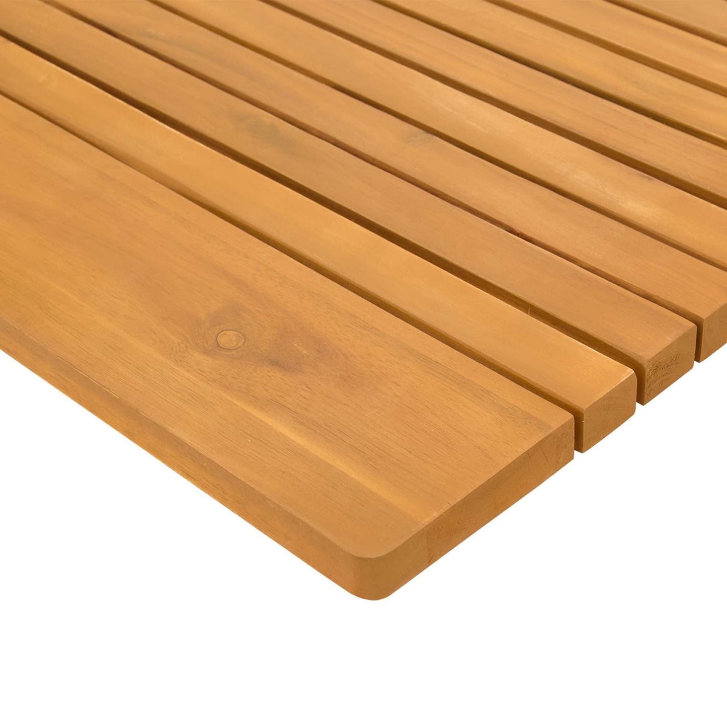 Bath Mat Plain Brown 52 x 50 cm Wood