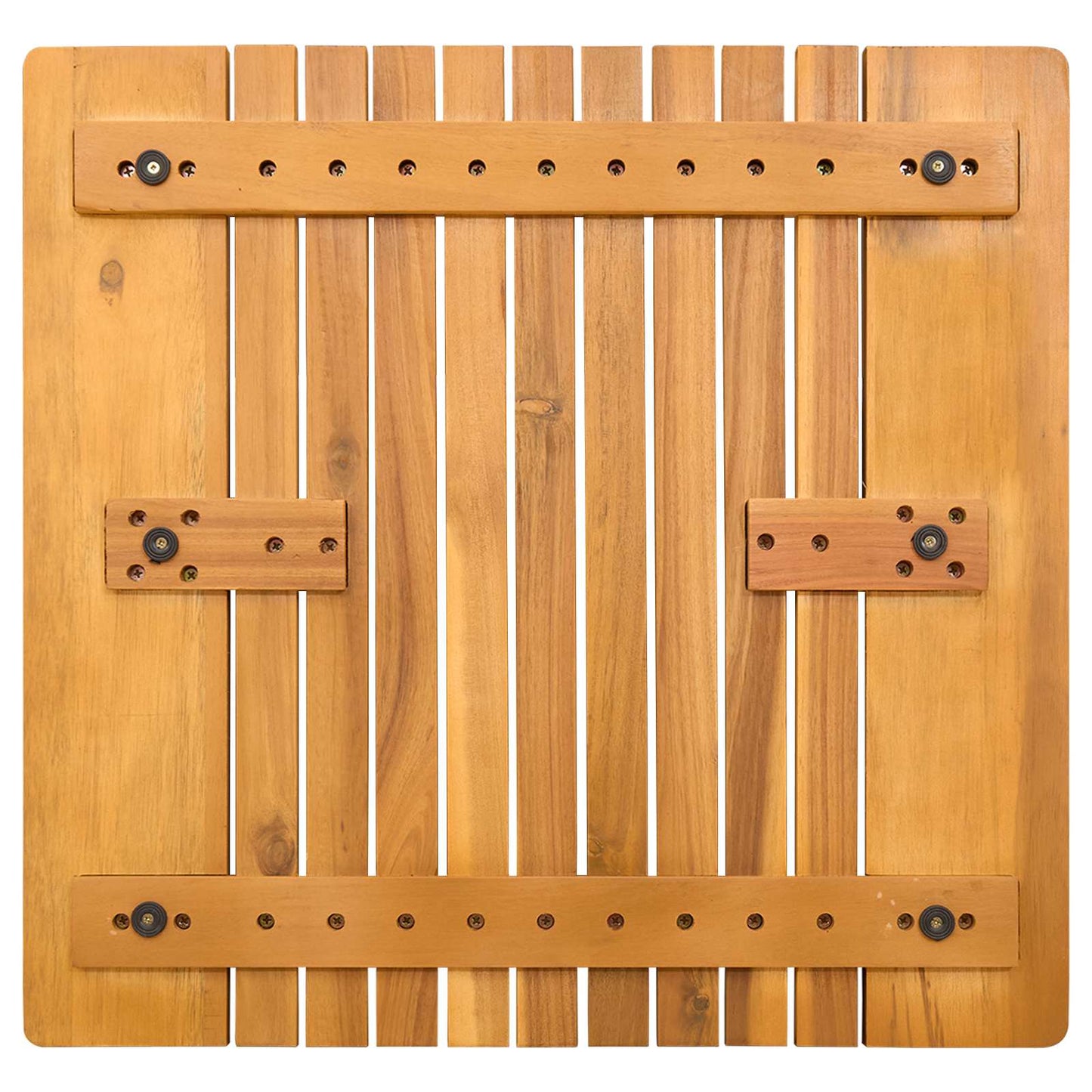 Bath Mat Plain Brown 52 x 50 cm Wood