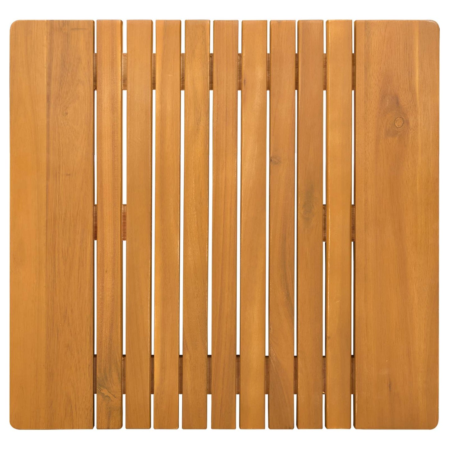 Bath Mat Plain Brown 52 x 50 cm Solid Acacia Wood