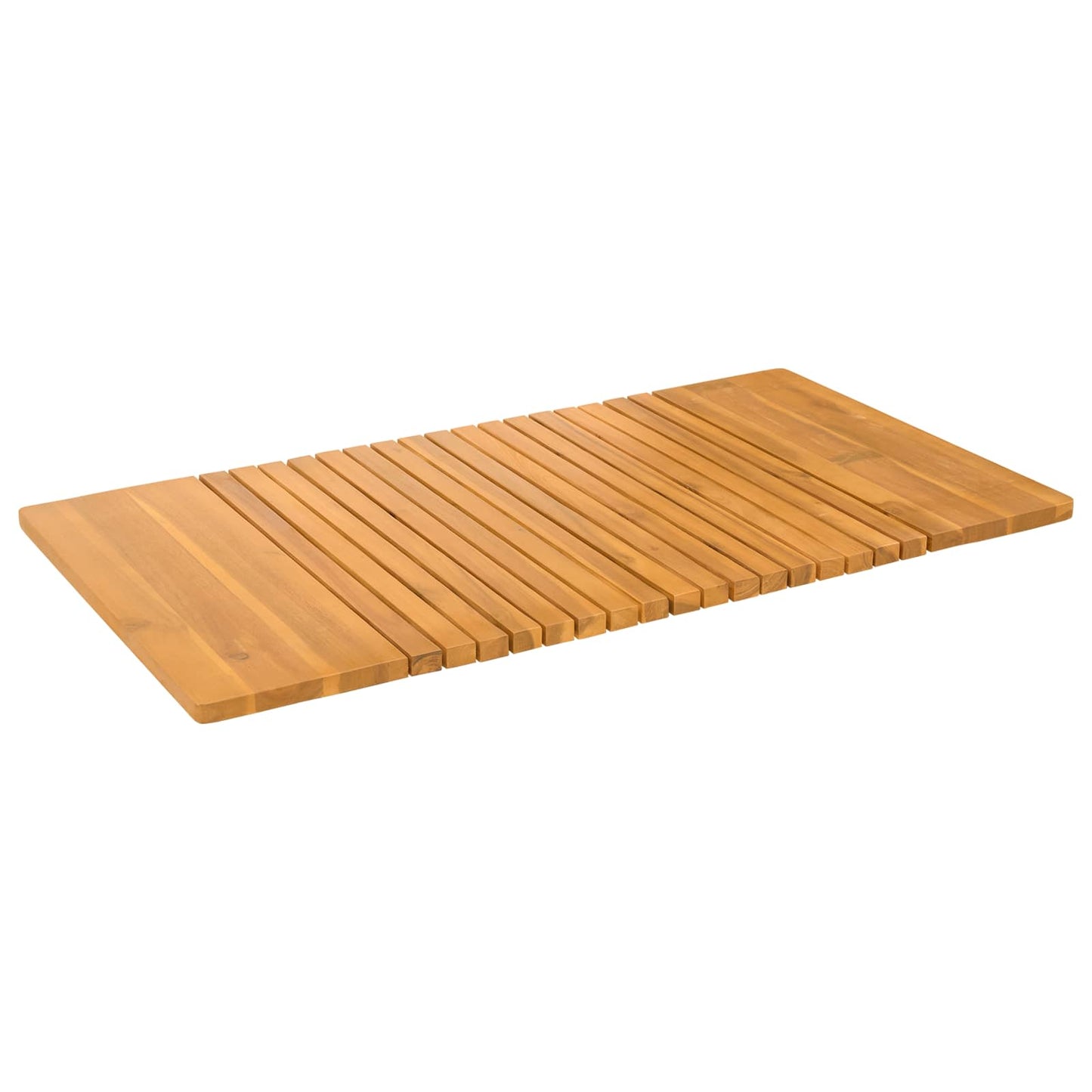 Bath Mat Plain Brown 100 x 55 cm Solid Acacia Wood