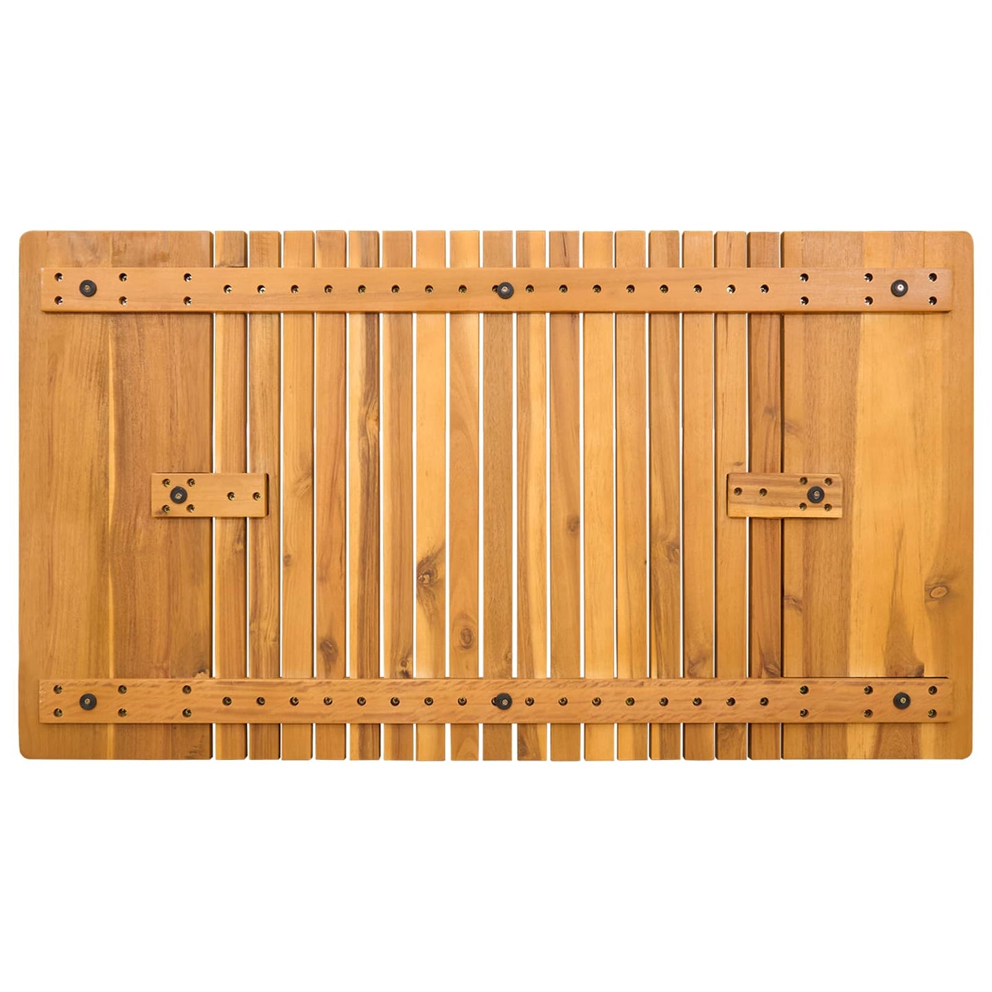 Bath Mat Plain Brown 100 x 55 cm Solid Acacia Wood
