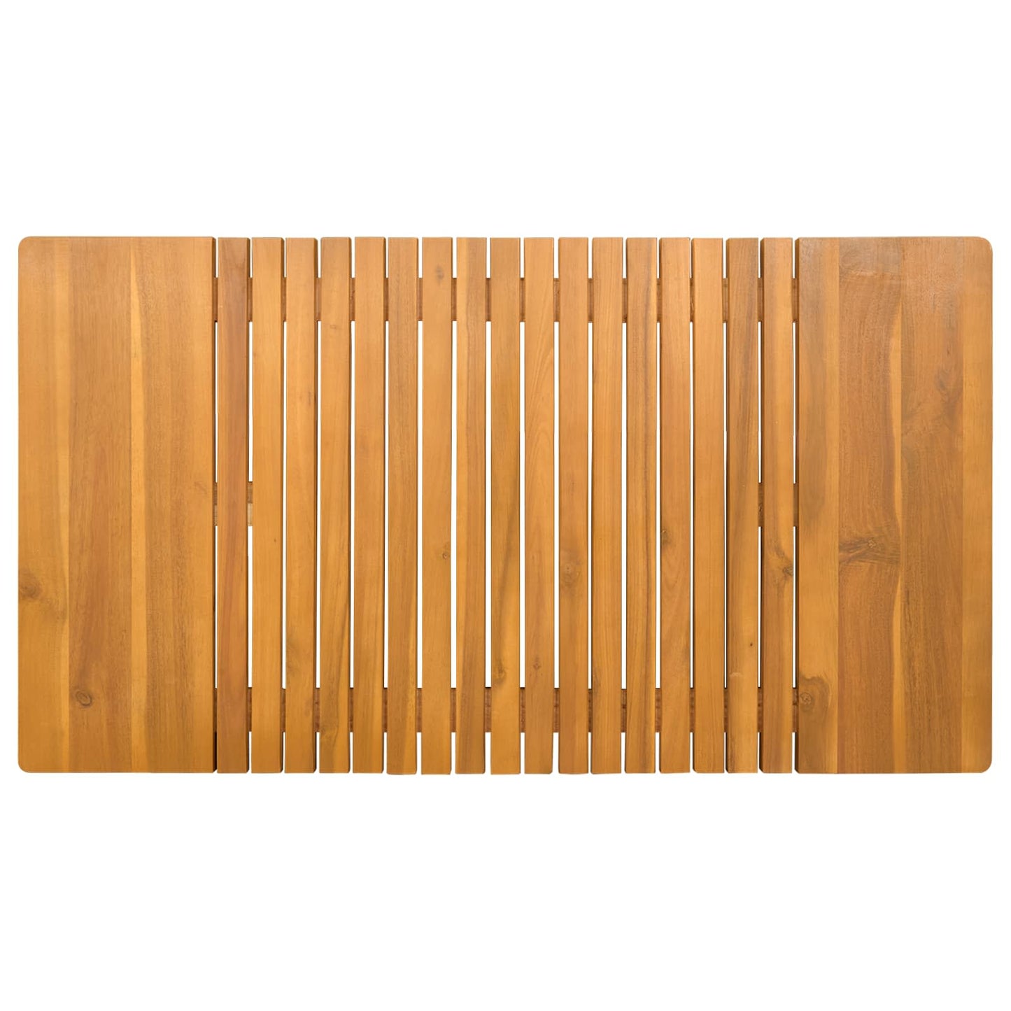 Bath Mat Plain Brown 100 x 55 cm Solid Acacia Wood