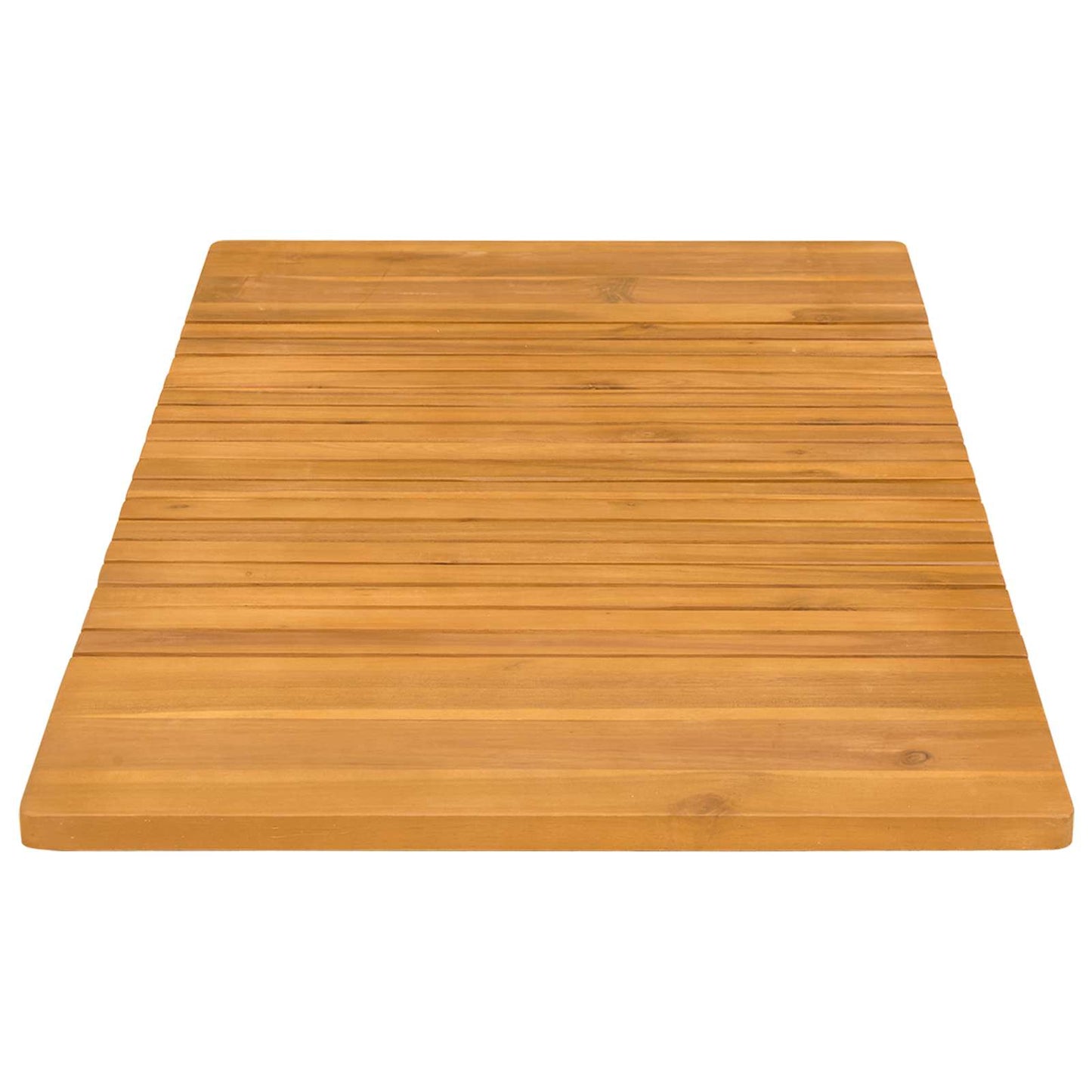Bath Mat Plain Brown 100 x 55 cm Solid Acacia Wood