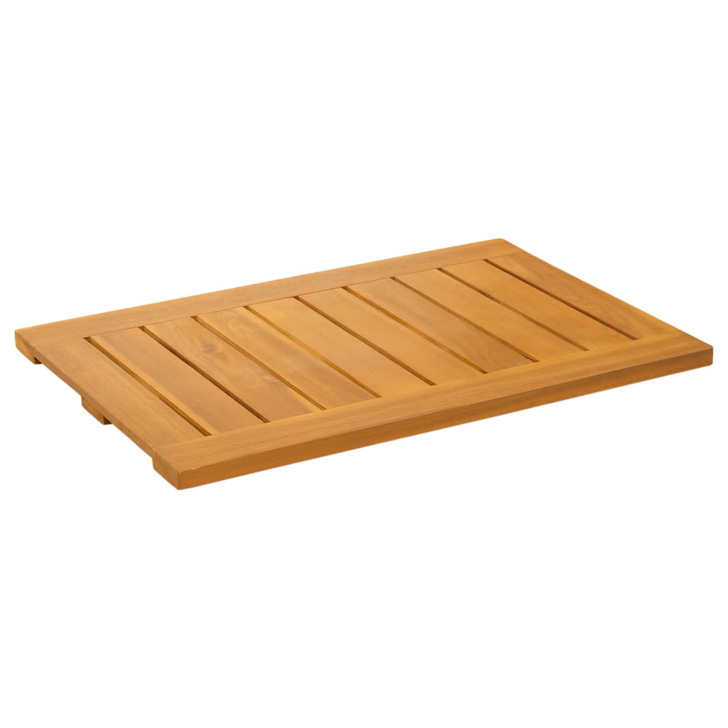 Bath Mat Plain Brown 60 x 40 cm Wood