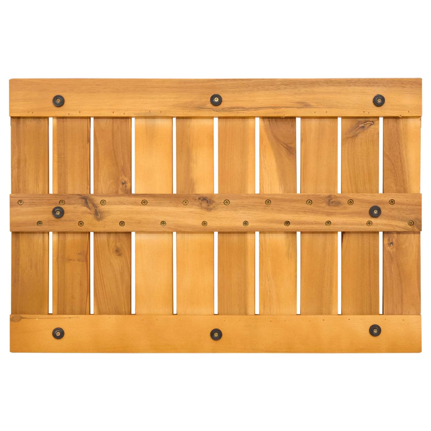 Bath Mat Plain Brown 60 x 40 cm Solid Acacia Wood
