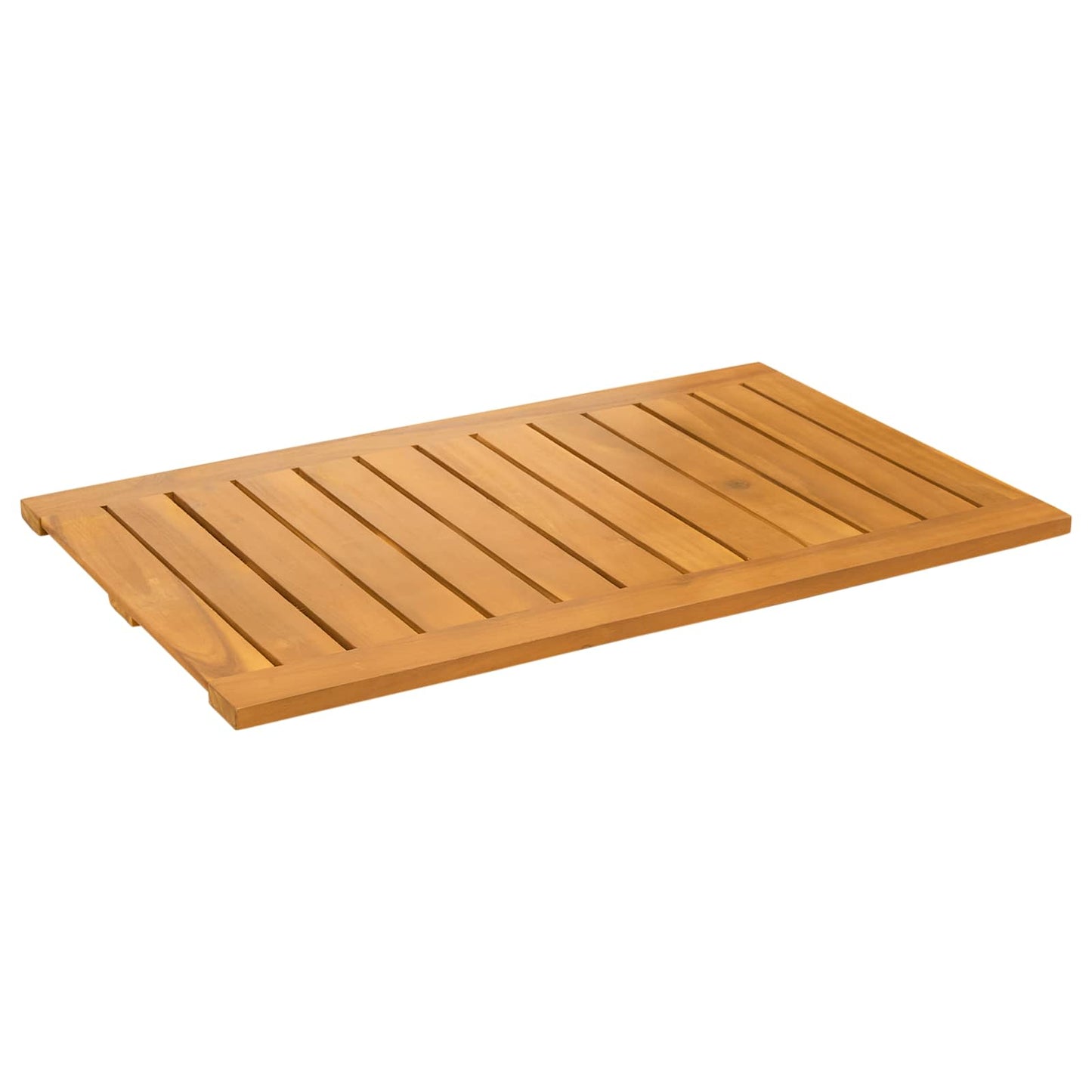 Bath Mat Plain Brown 80 x 50 cm Solid Acacia Wood