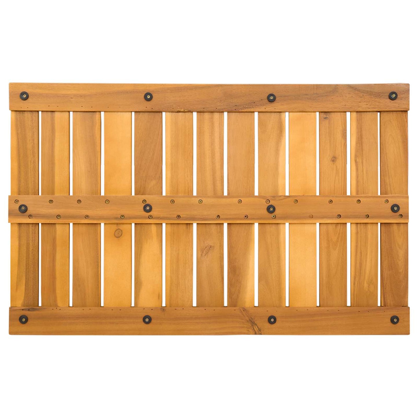 Bath Mat Plain Brown 80 x 50 cm Solid Acacia Wood