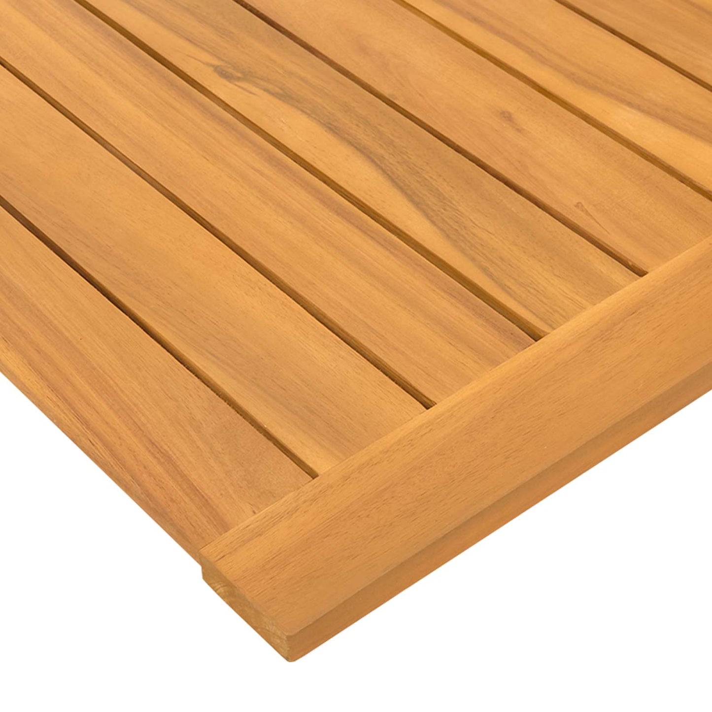 Bath Mat Plain Brown 100 x 55 cm Wood