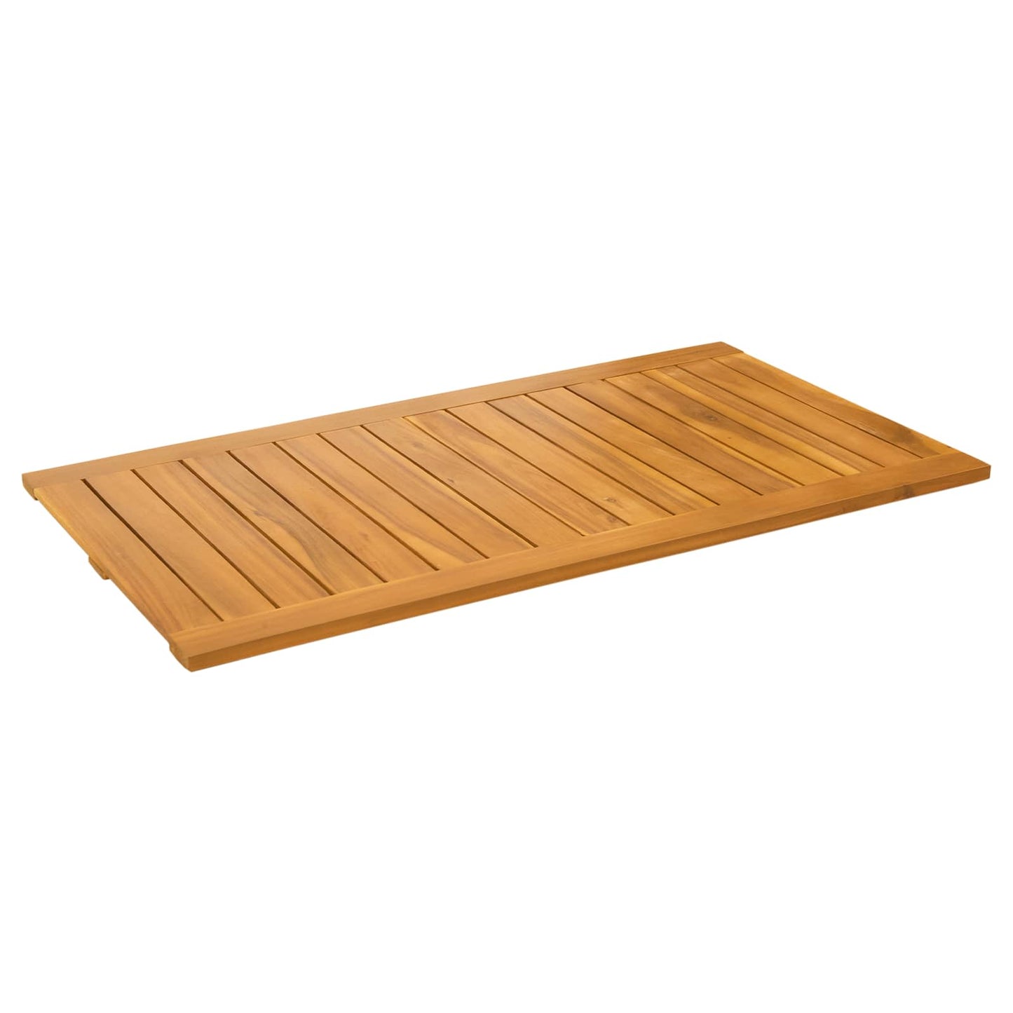 Bath Mat Plain Brown 100 x 55 cm Solid Acacia Wood