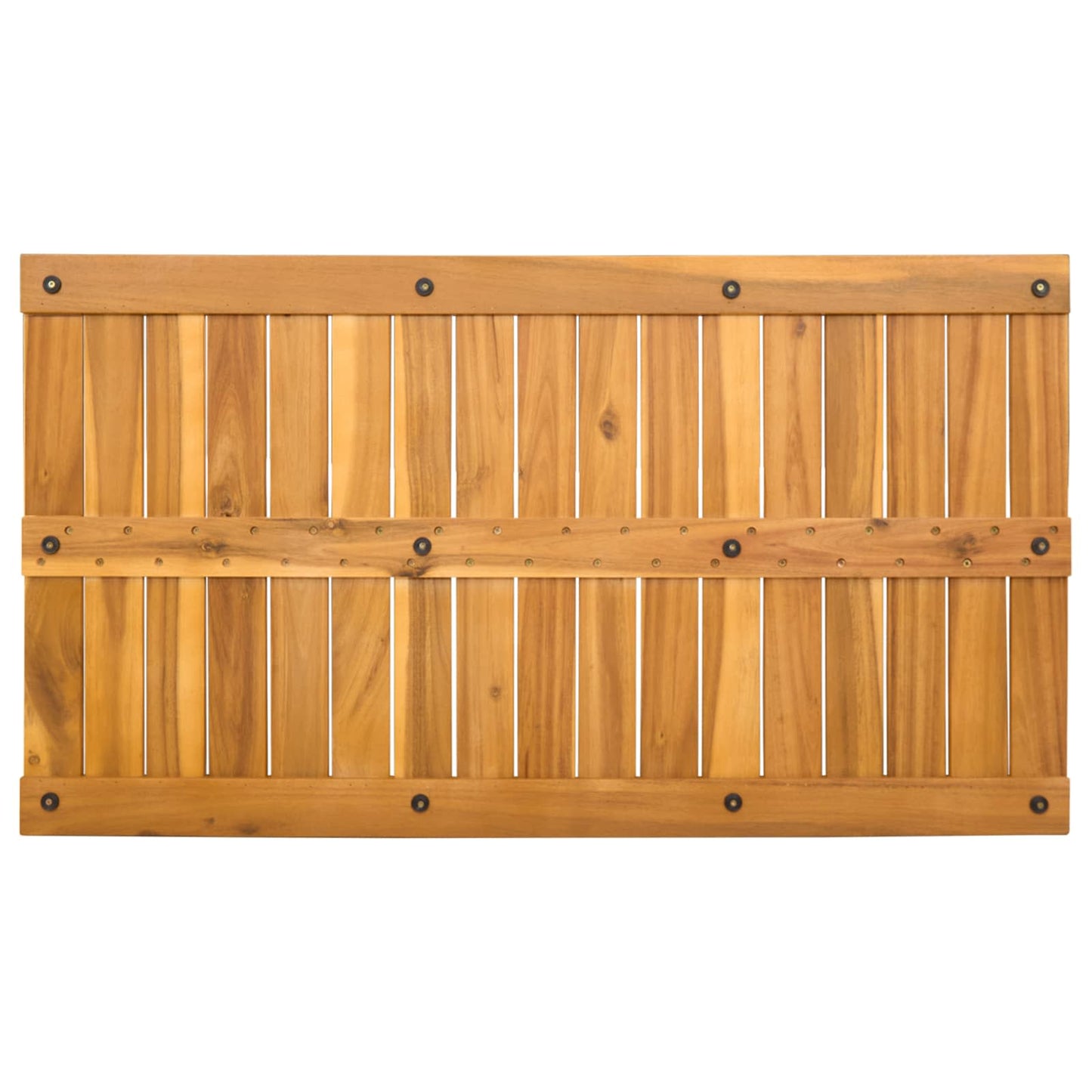 Bath Mat Plain Brown 100 x 55 cm Solid Acacia Wood