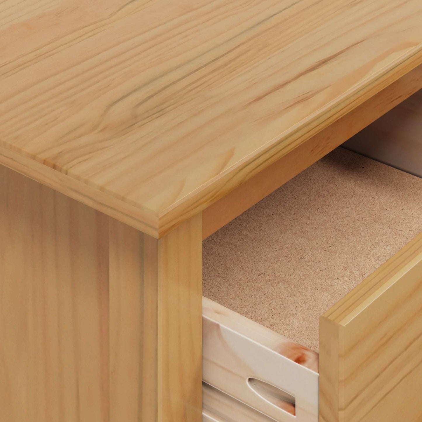 Bedside Cabinet with Drawer HILL Honey Brown 46 x 35 x 65 cm