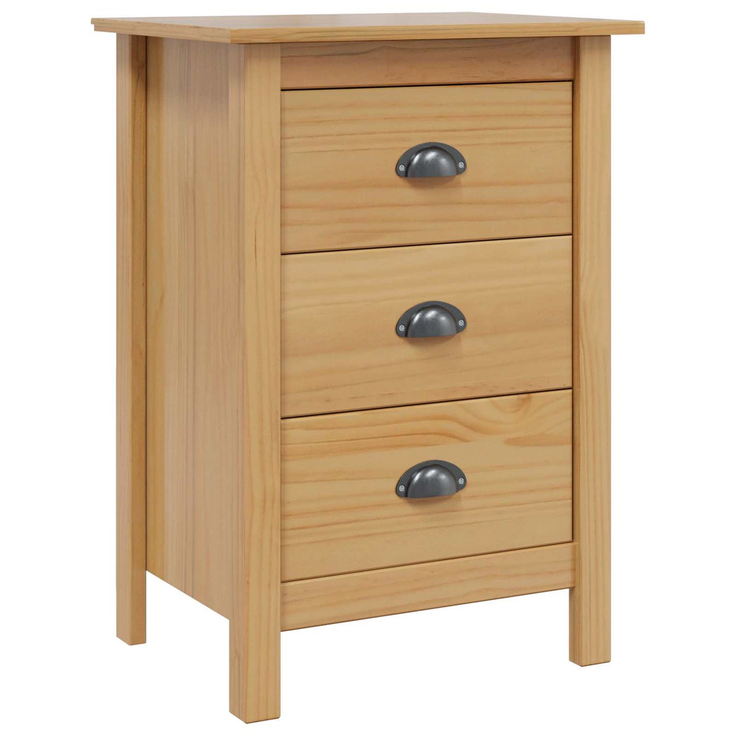 Bedside Cabinet with Drawer HILL Honey Brown 46 x 35 x 65 cm