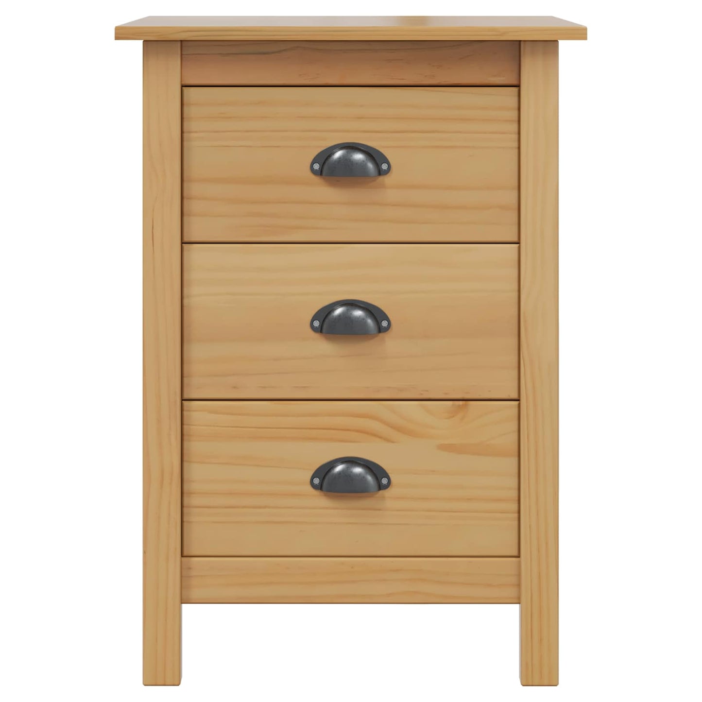 Bedside Cabinet with Drawer HILL Honey Brown 46 x 35 x 65 cm