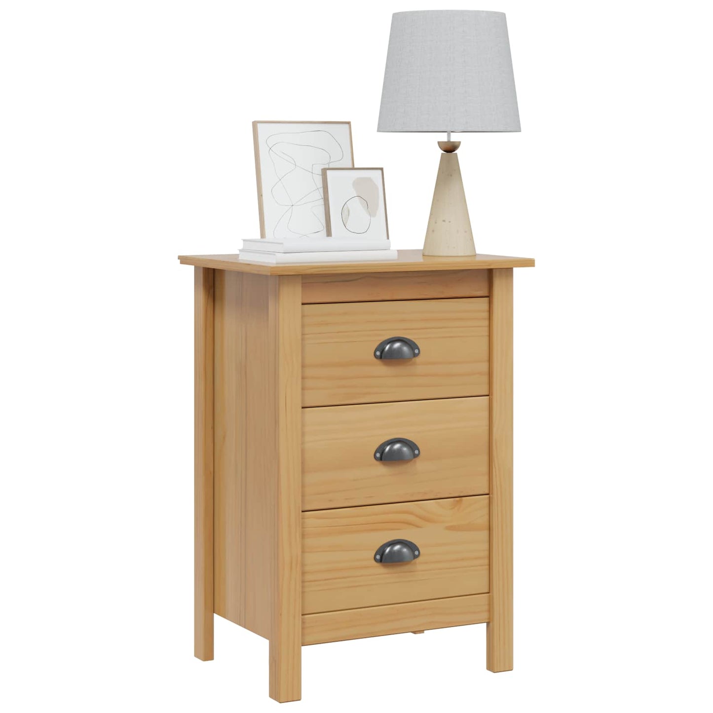 Bedside Cabinet with Drawer HILL Honey Brown 46 x 35 x 65 cm