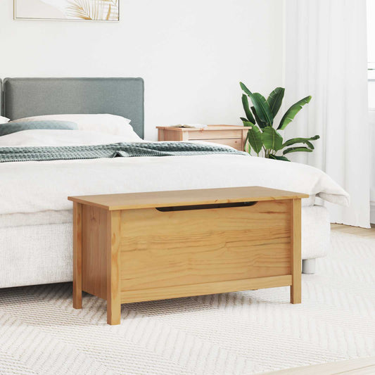 Storage Box HILL Honey Brown 90 x 40 x 45 cm Solid Pine Wood