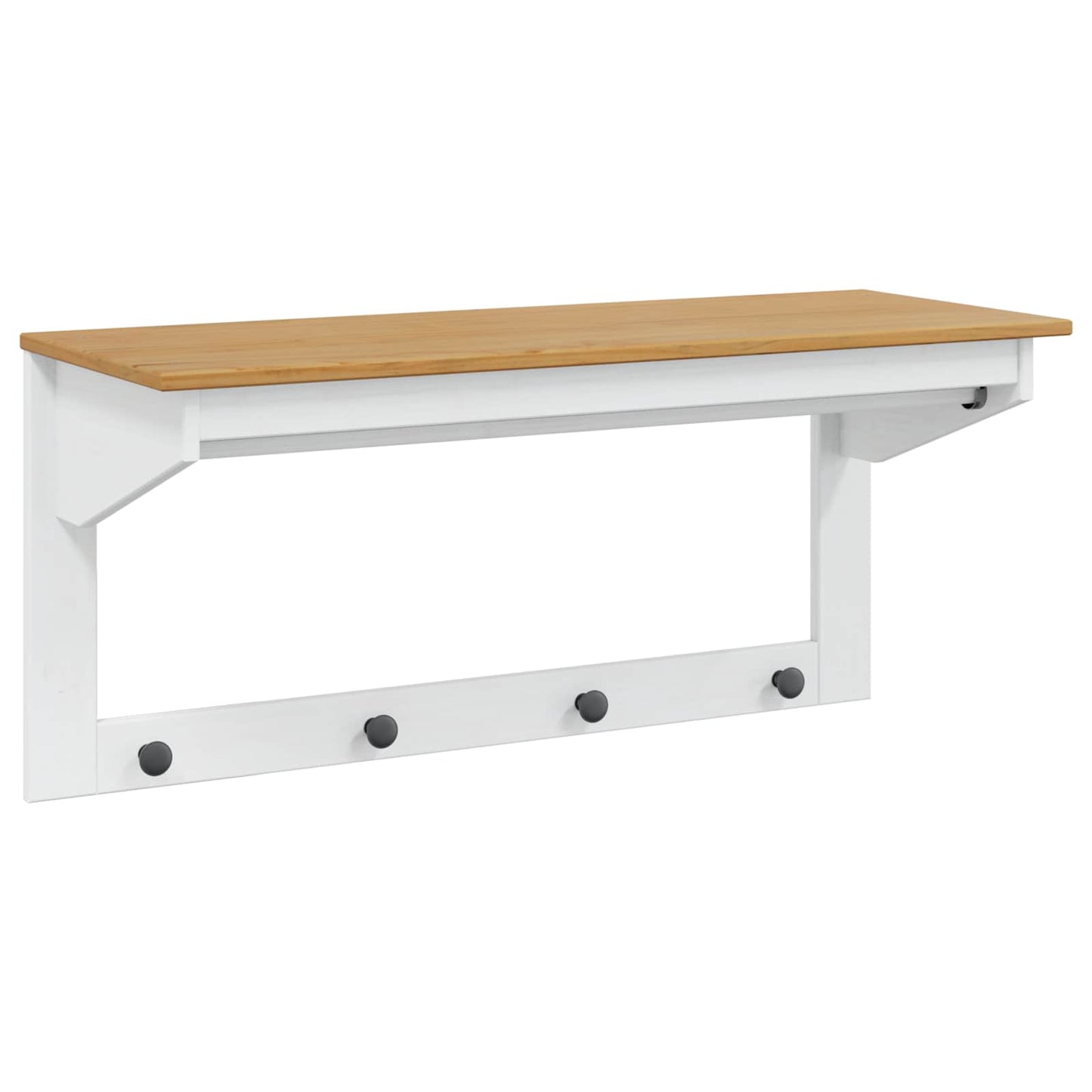 Coat Rack HILL White and Honey Brown 90 x 35 x 41.5 cm