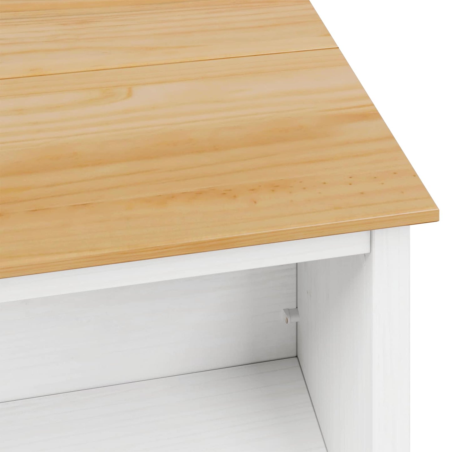 Kitchen Islands HILL White 112 x 66 x 90 cm Solid Pine Wood