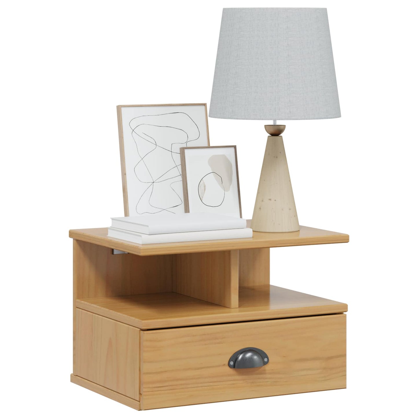 Bedside Cabinet with Drawer HILL Honey Brown 40 x 31 x 27 cm