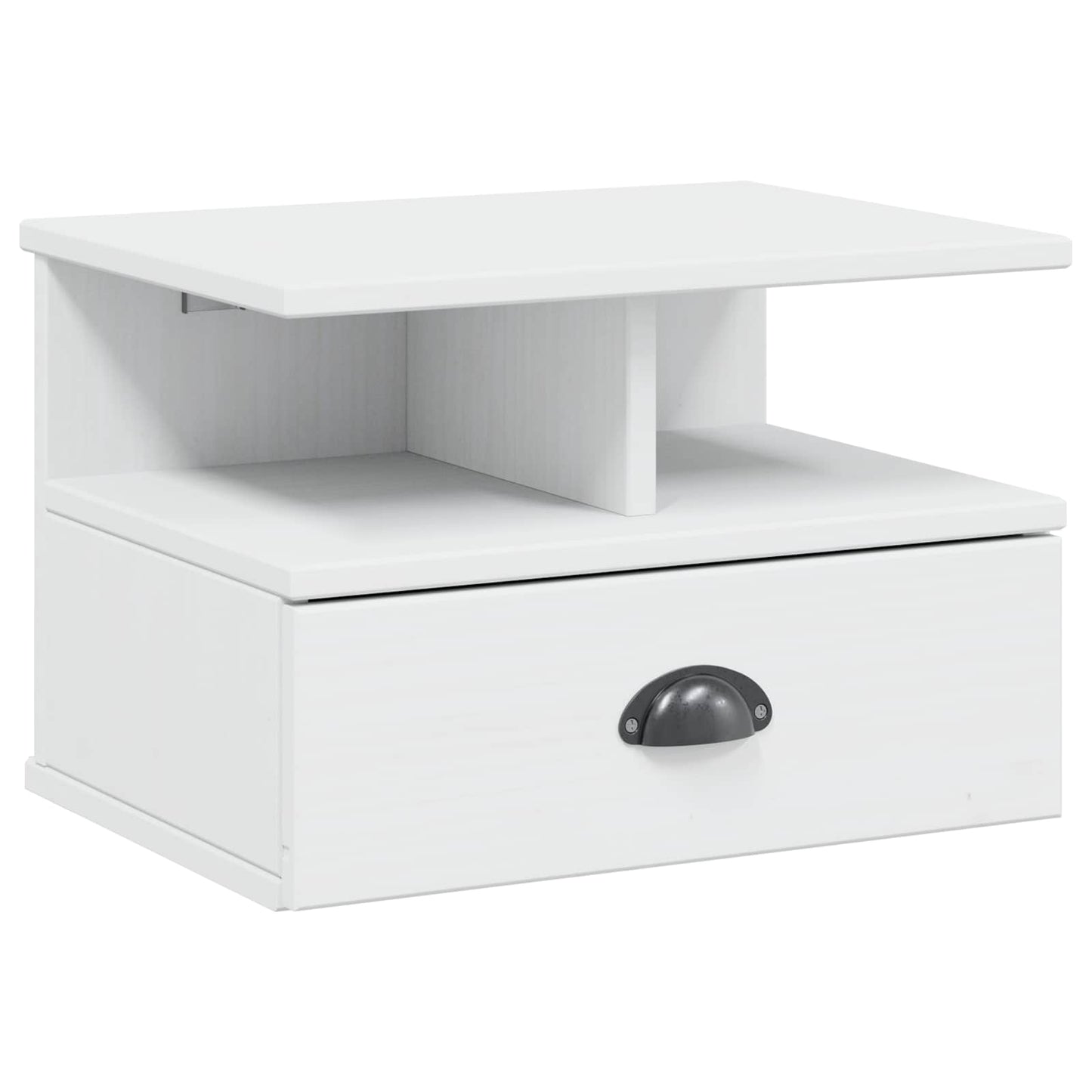 Bedside Cabinet HILL White 40 x 31 x 27 cm Solid Pine Wood