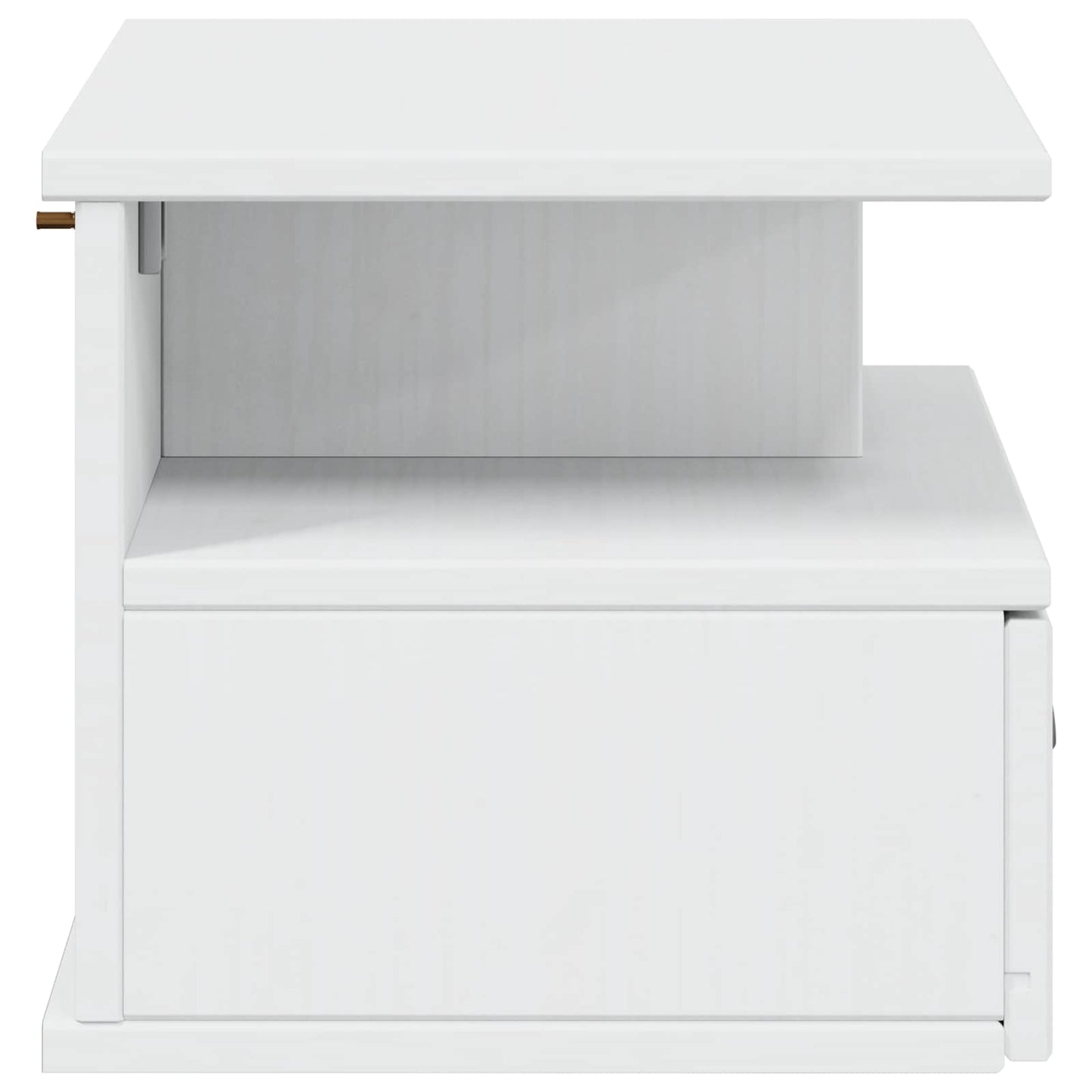 Bedside Cabinet HILL White 40 x 31 x 27 cm Solid Pine Wood