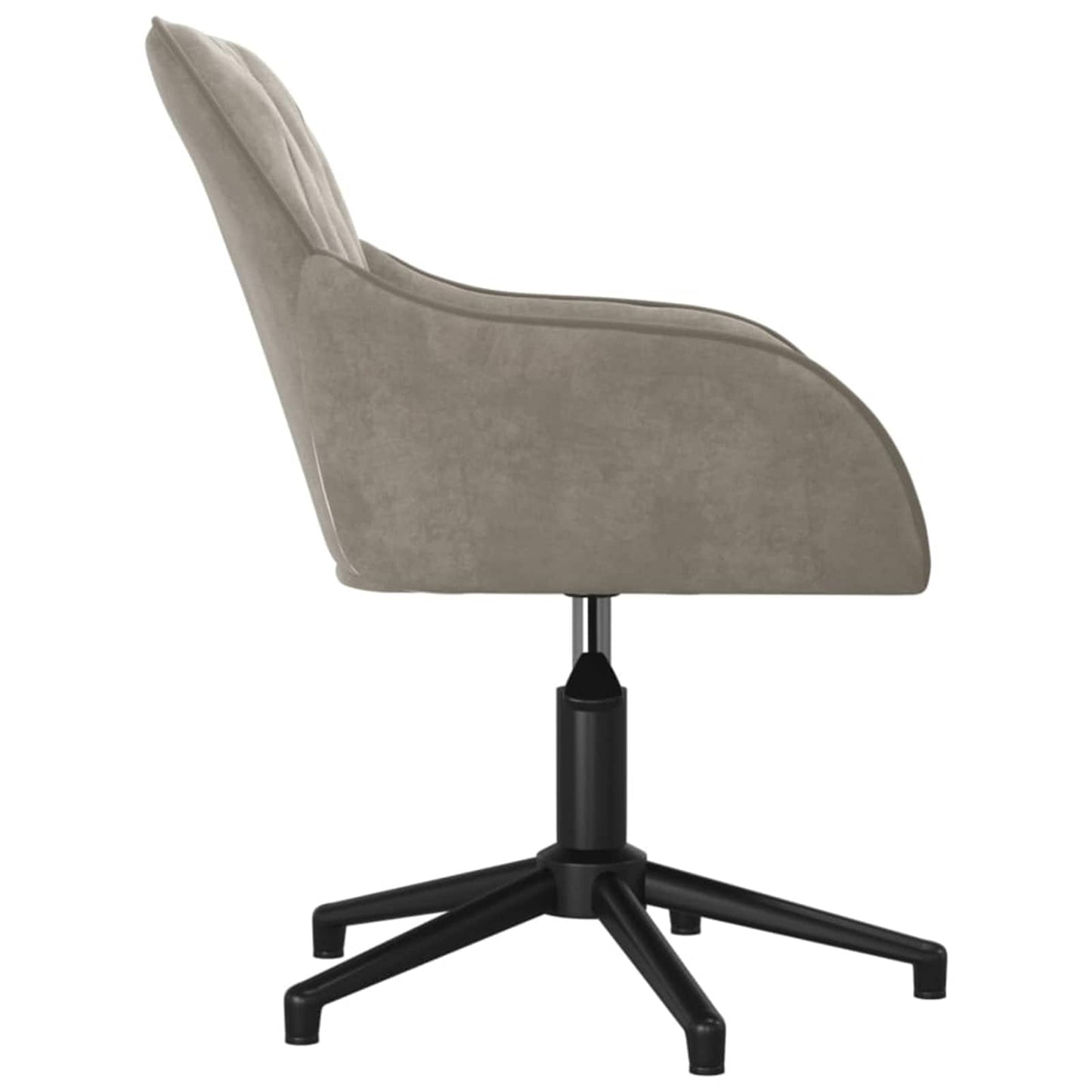 Dining Chair 2 pcs Light Grey 55 x 59.5 x 77 cm Velvet