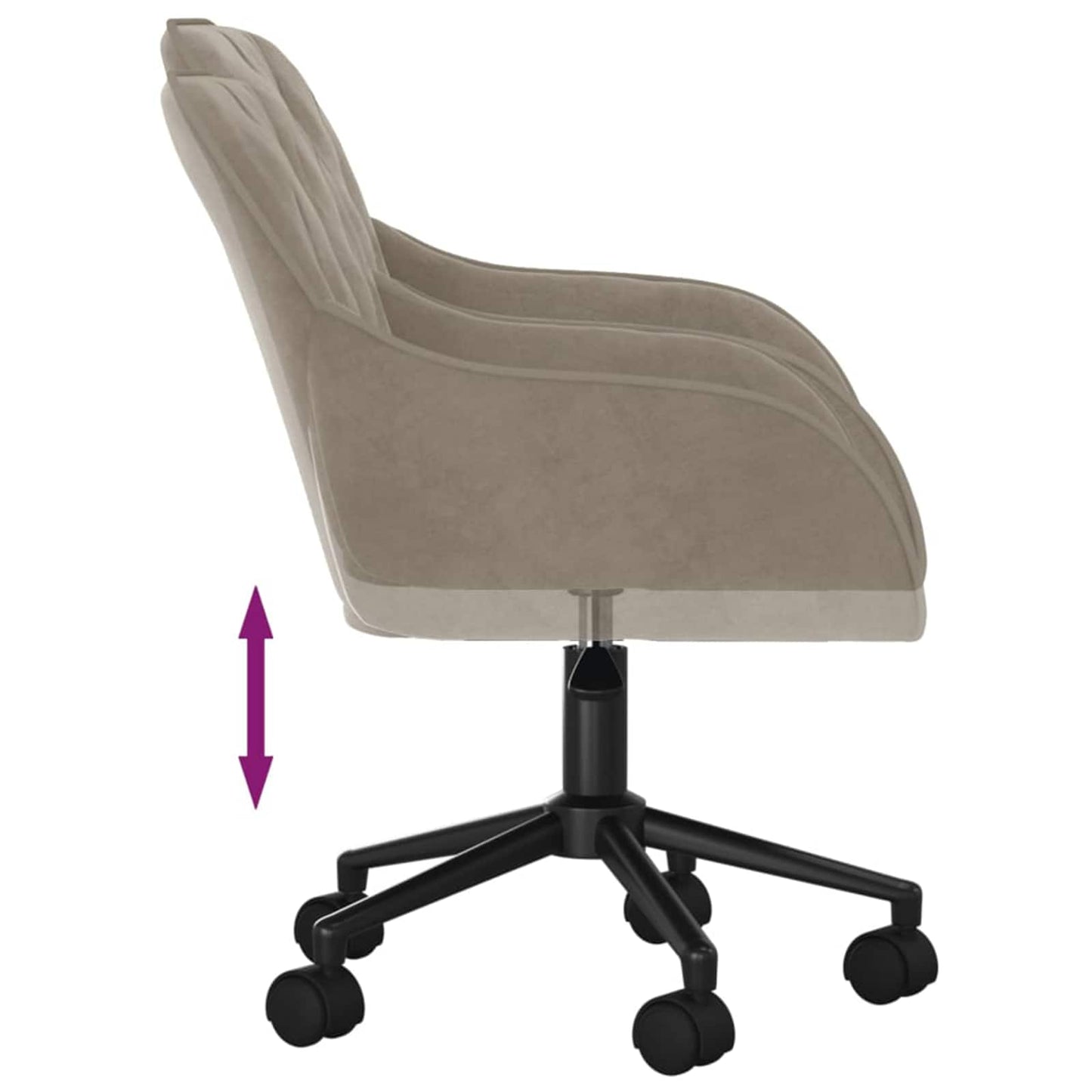 Dining Chair 2 pcs Light Grey 55 x 59.5 x 77 cm Velvet
