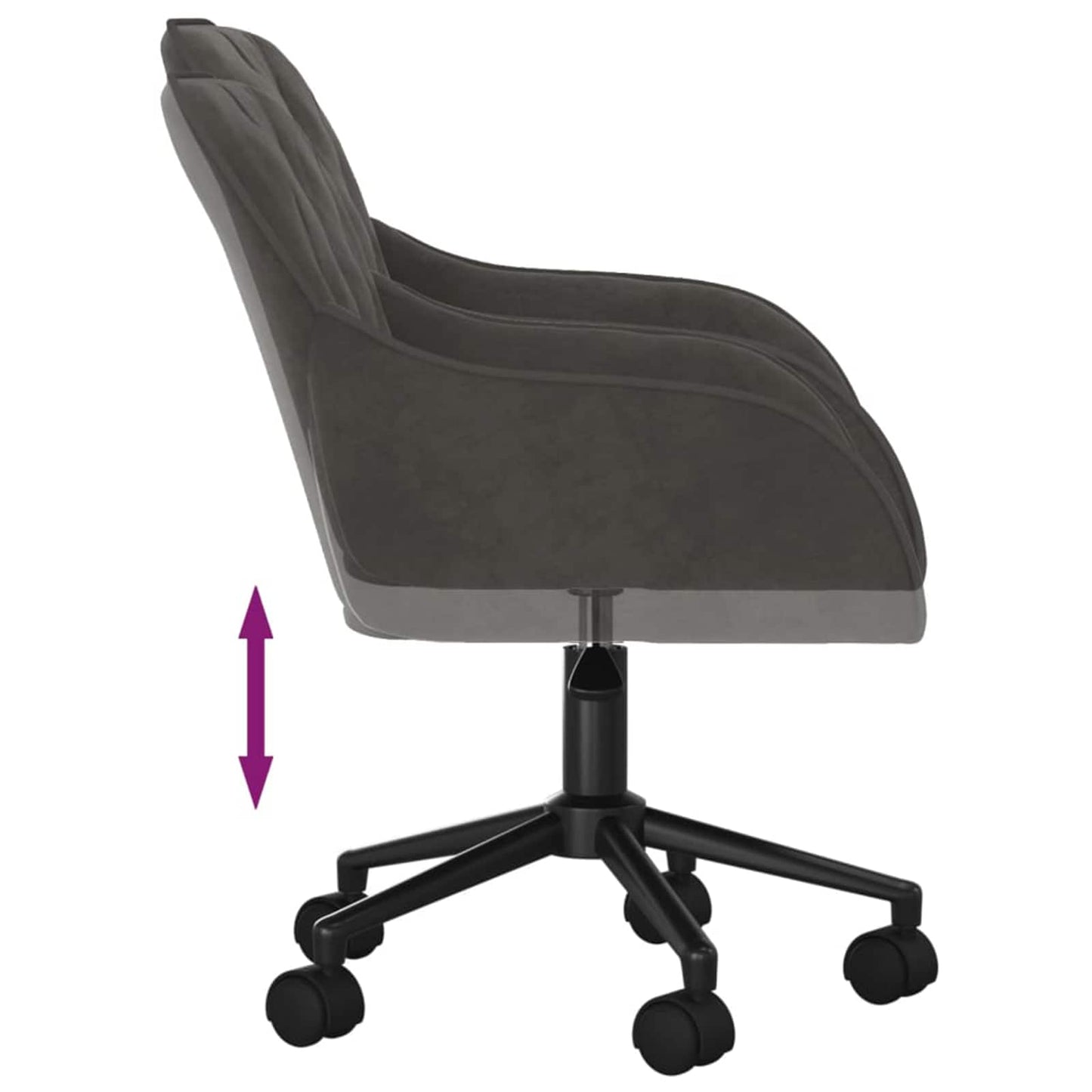 Dining Chair 2 pcs Dark Grey 55 x 59.5 x 77 cm Velvet