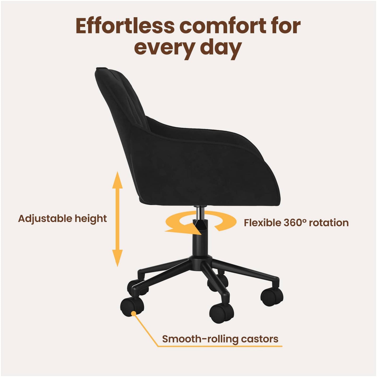Dining Chair with Wheel 2 pcs Black 55 x 59.5 x 77 cm Velvet