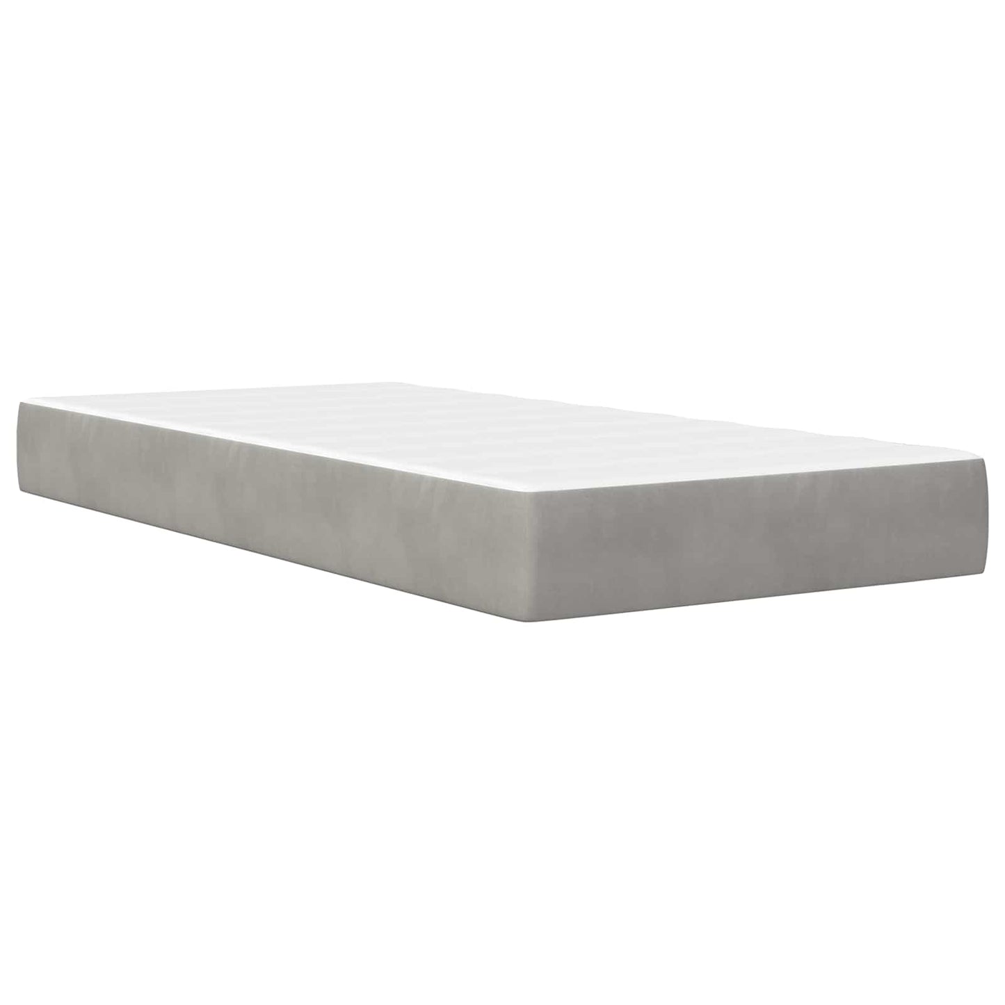 Bed Frame with Mattress Light Grey 90 x 190 cm Velvet