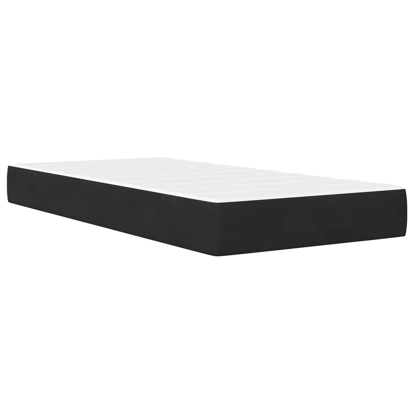 Bed Frame with Mattress with Headboard Black 90 x 190 cm Velvet