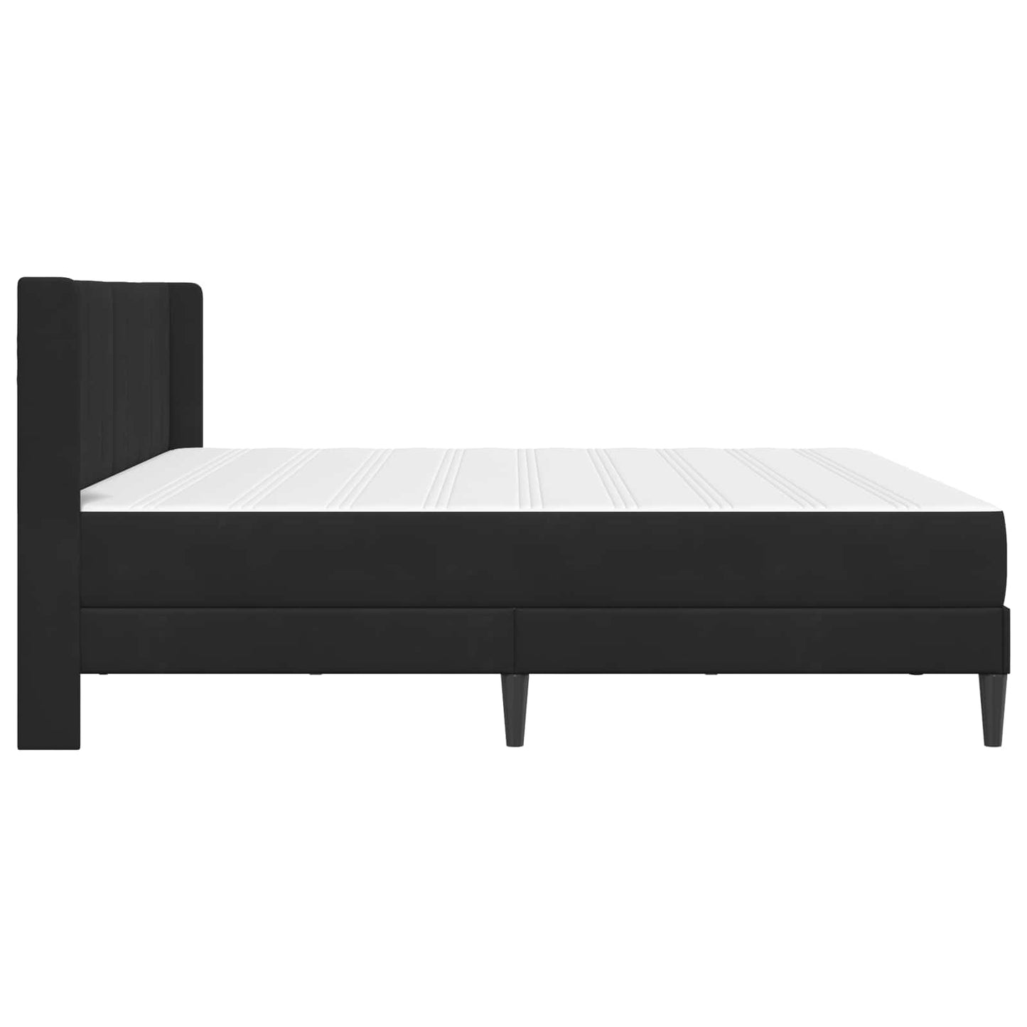 Bed Frame with Mattress Black 180 x 200 cm Velvet