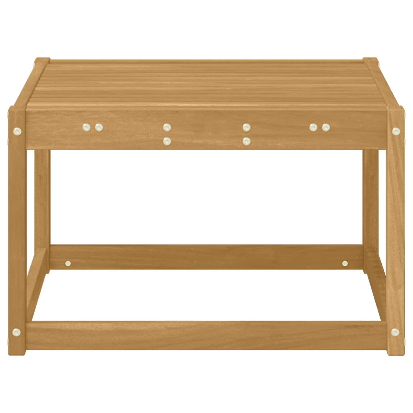 Outdoor Table Solid Acacia Wood White 59 x 59 x 37 cm