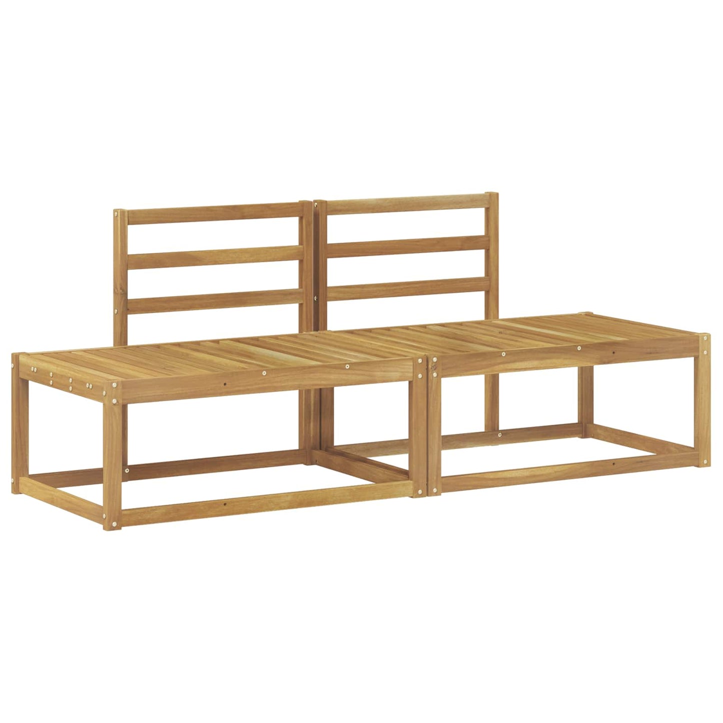 Outdoor End Sofa 2 Piece White 182.5 x 63 x 73 cm