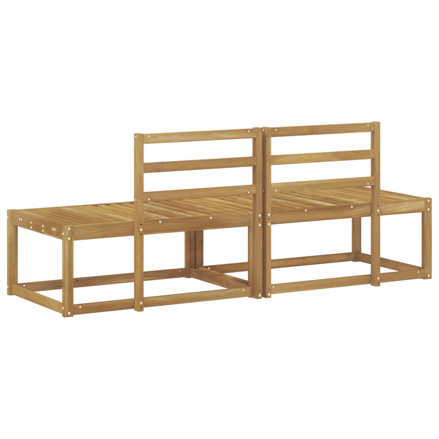 Outdoor End Sofa 2 Piece White 182.5 x 63 x 73 cm