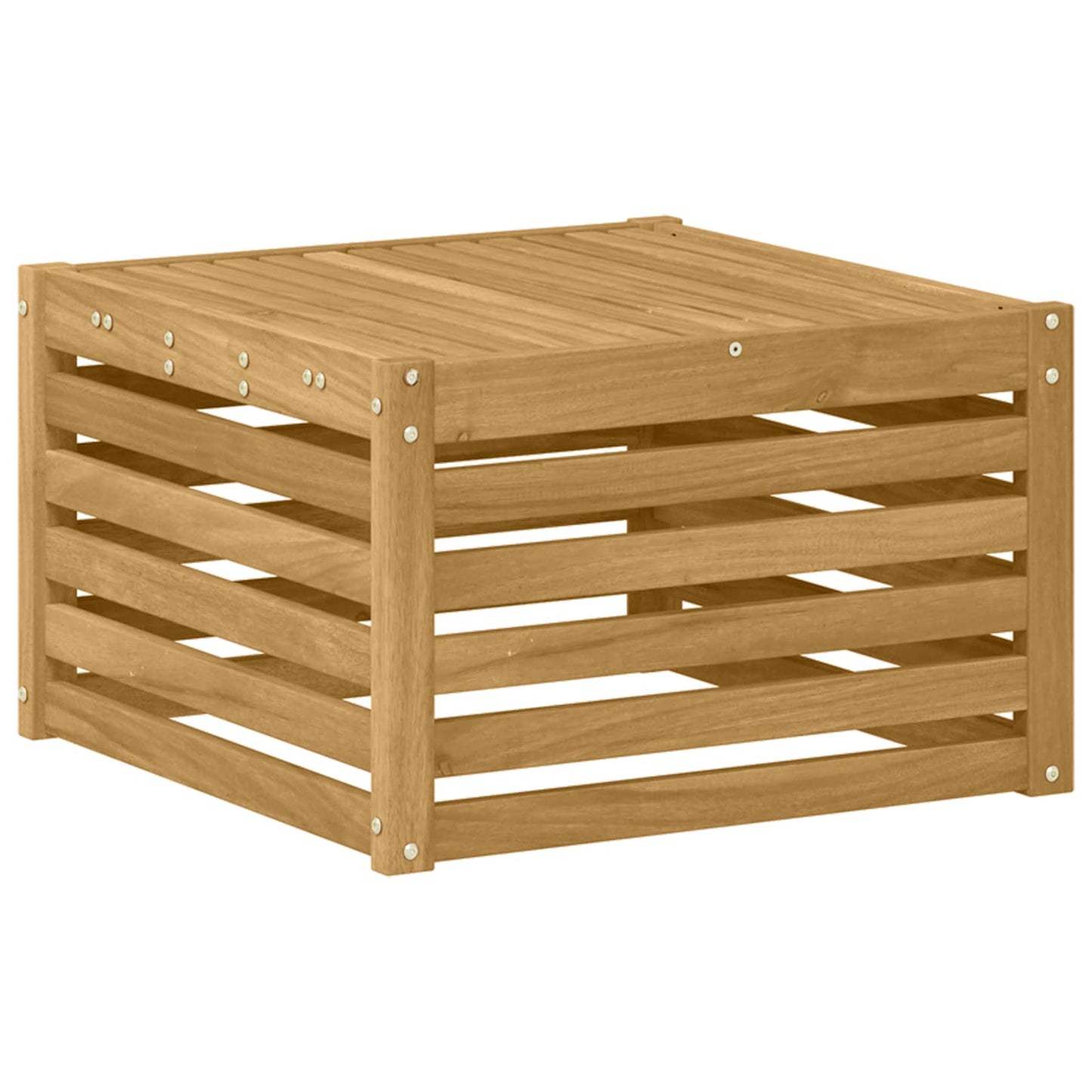 Outdoor Table Solid Acacia Wood White 59 x 59 x 37 cm